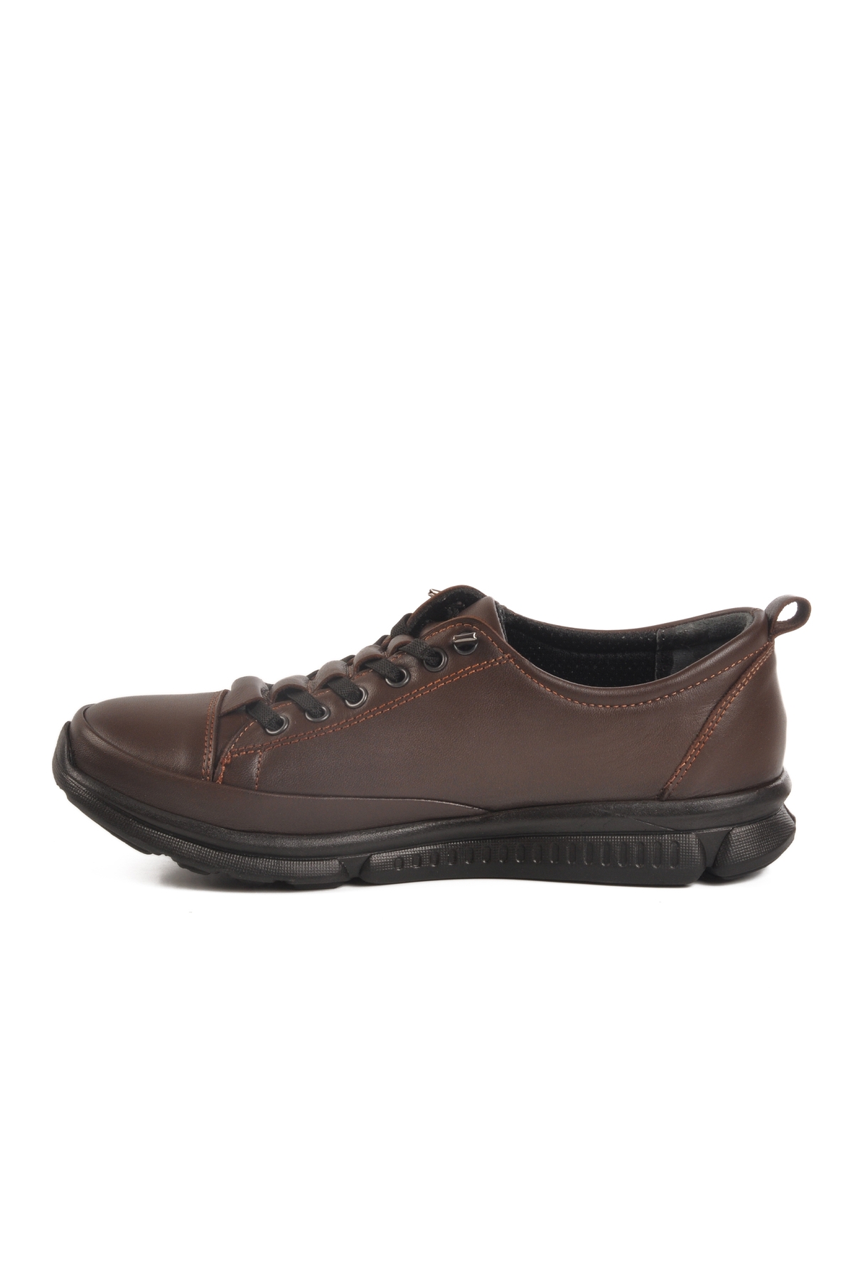 Aspor Kahve Hakiki Deri Kadın Casual Ayakkabı - Görsel 3