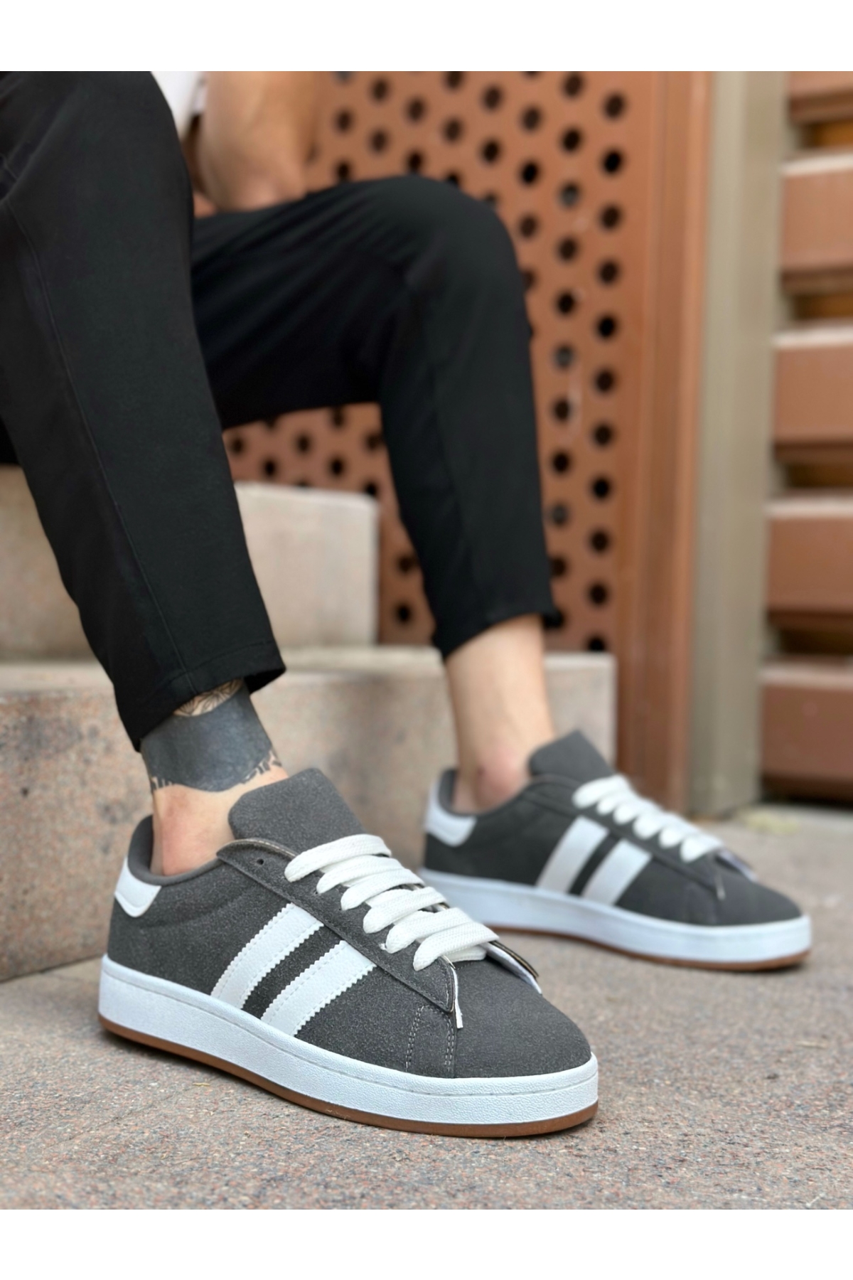 Bağcıklı Erkek Günlük Ayakkabı FÜME - Görsel 2