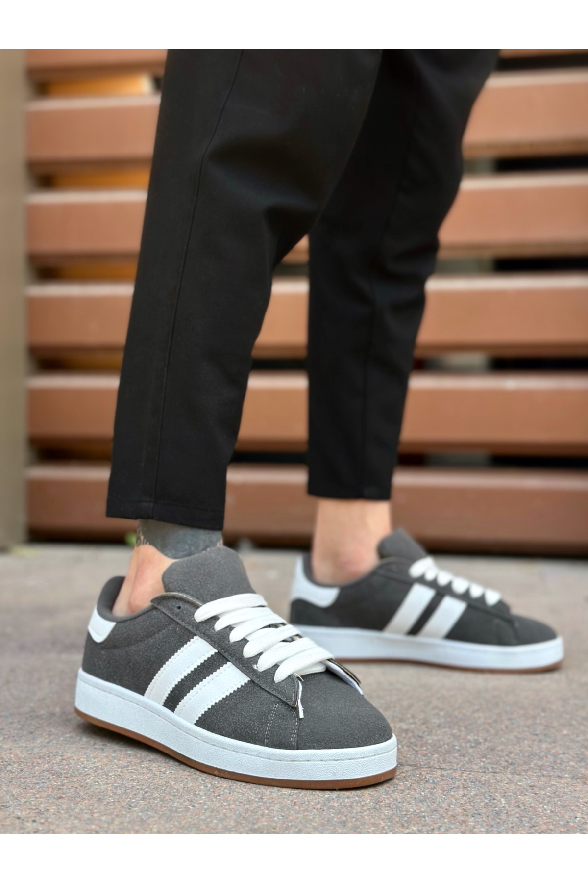 Bağcıklı Erkek Günlük Ayakkabı FÜME - Görsel 3