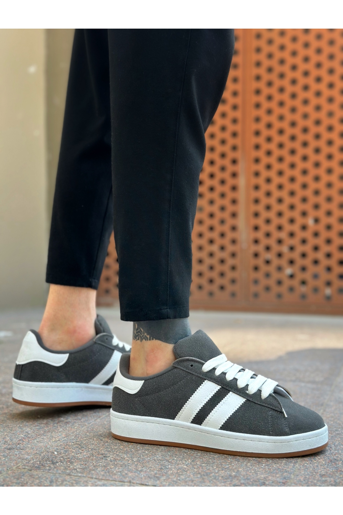 Bağcıklı Erkek Günlük Ayakkabı FÜME - Görsel 4