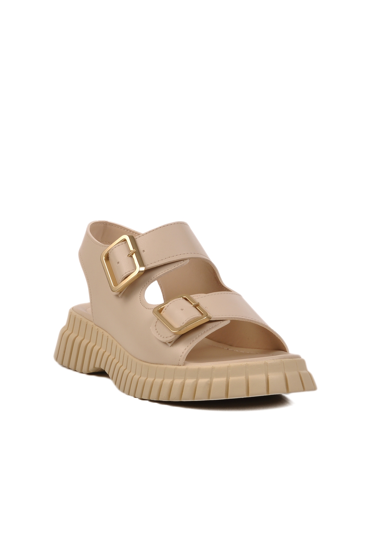 Aspor Bej Kadın Düz Sandalet - Görsel 4