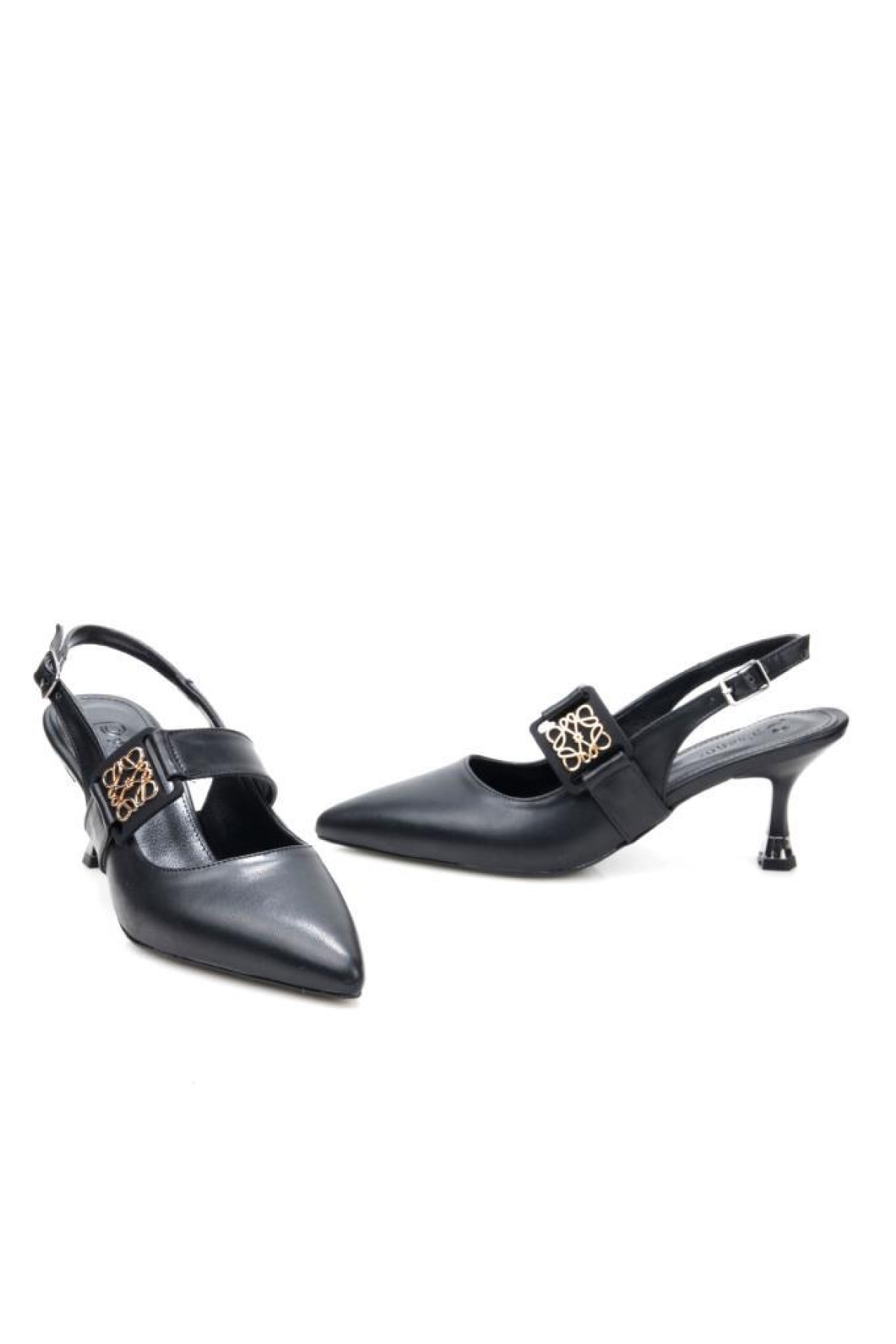 Pisagor Ps-32670 Kadın Arkası Açık Topuklu Ayakkabı - Görsel 3