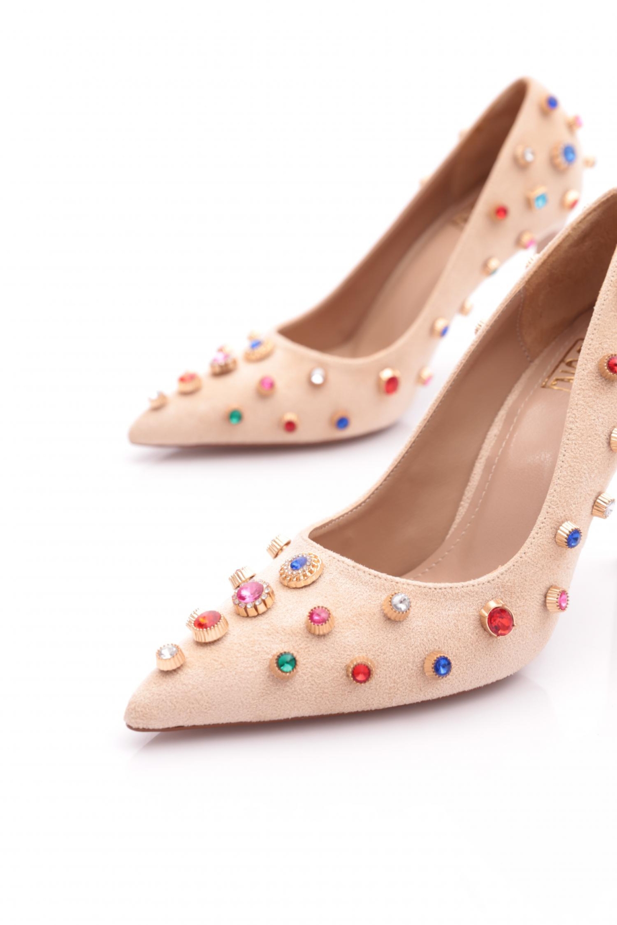 5611 Kadin Aksesuarli Sivri Burun Topuklu Ayakkabi - Görsel 5