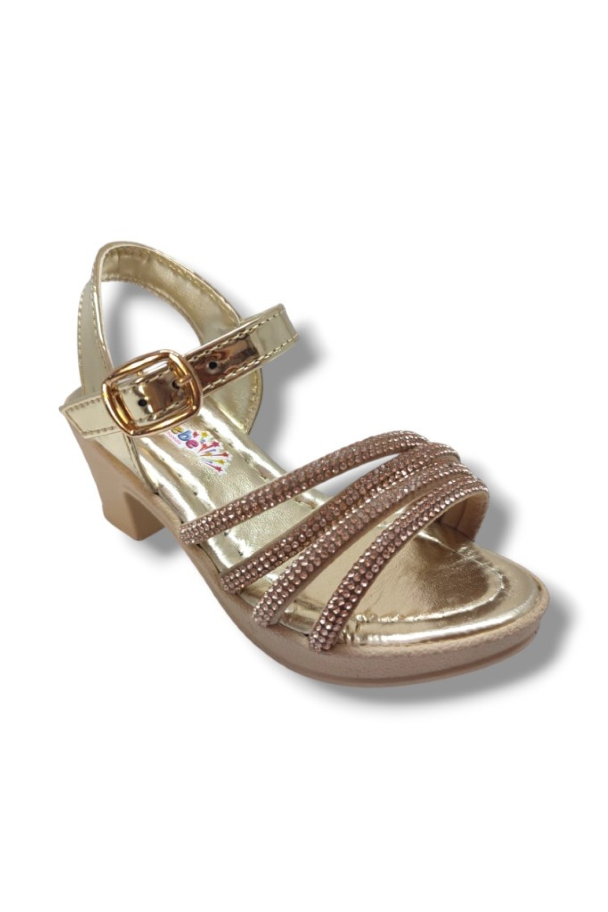 484-25 Taşlı Topıklu Kız Çocuk Sandalet 31-36 - Görsel 2