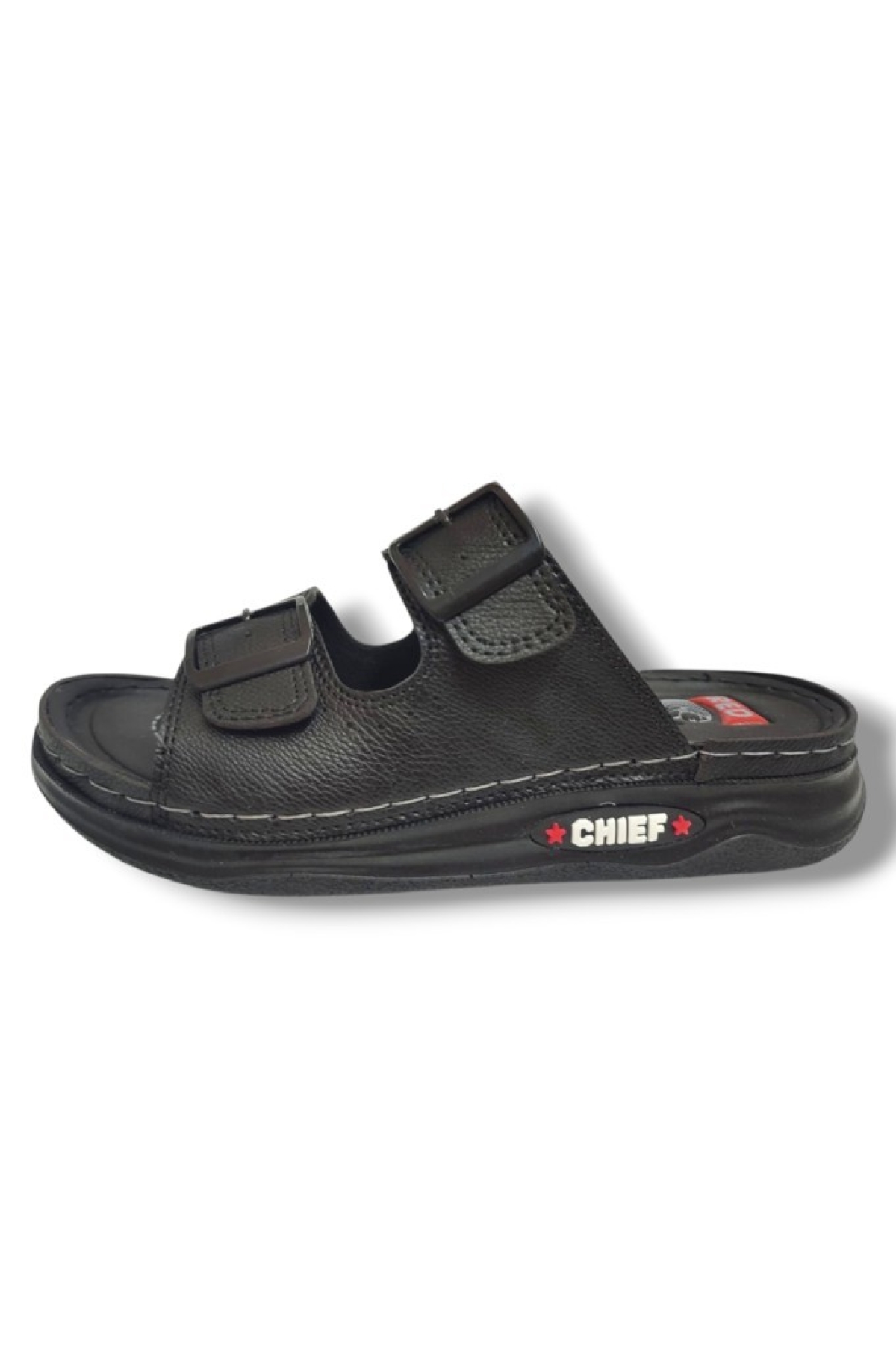 05-25 Anatomik Çift Bant Tokalı Erkek Terlik - Görsel 3