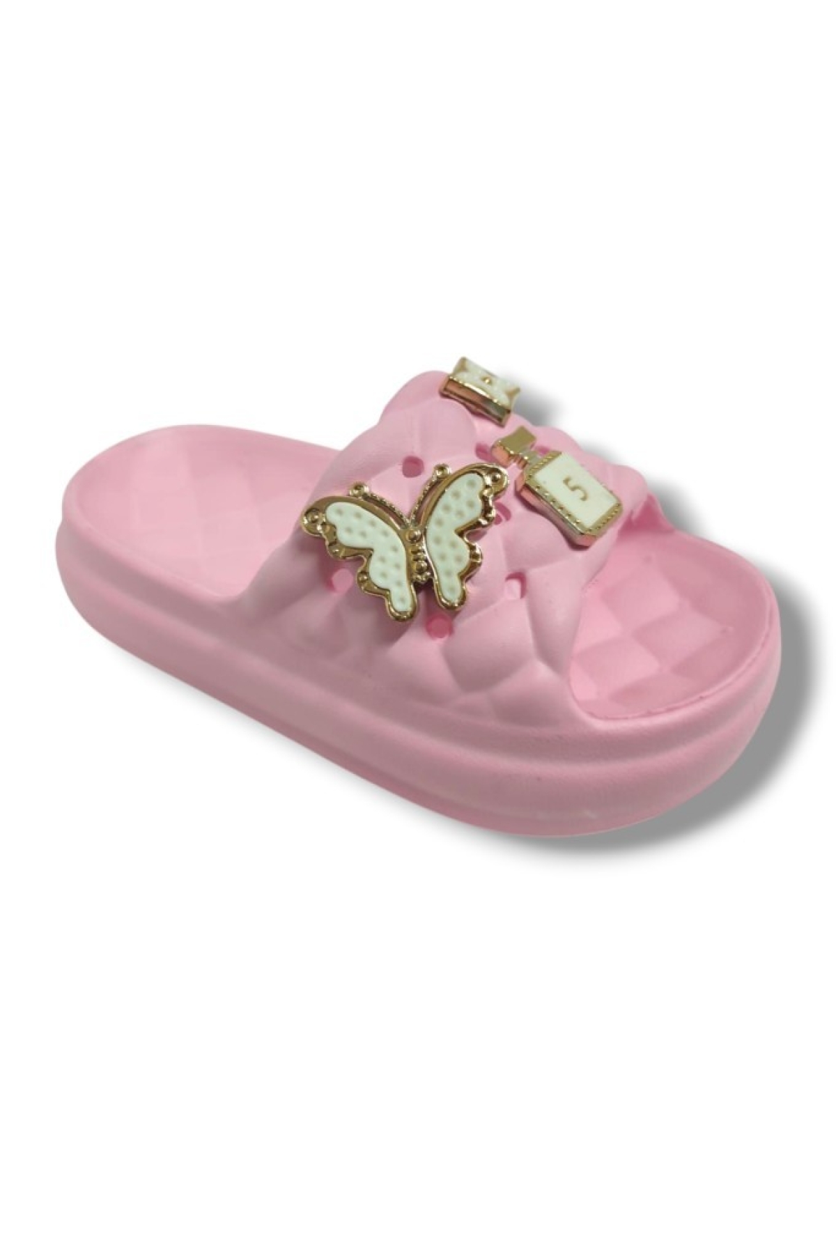 E310-5-25 Eva Kelebek Yıldız Tokalı Kız Çocuk Terlik - Görsel 2