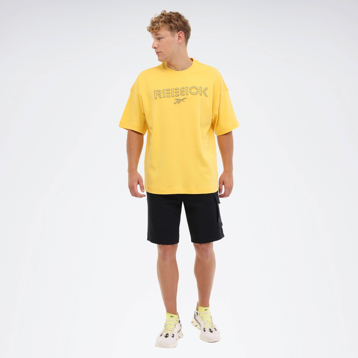 Reebok DEYNA TEE Sarı Erkek Kısa Kol T-Shirt