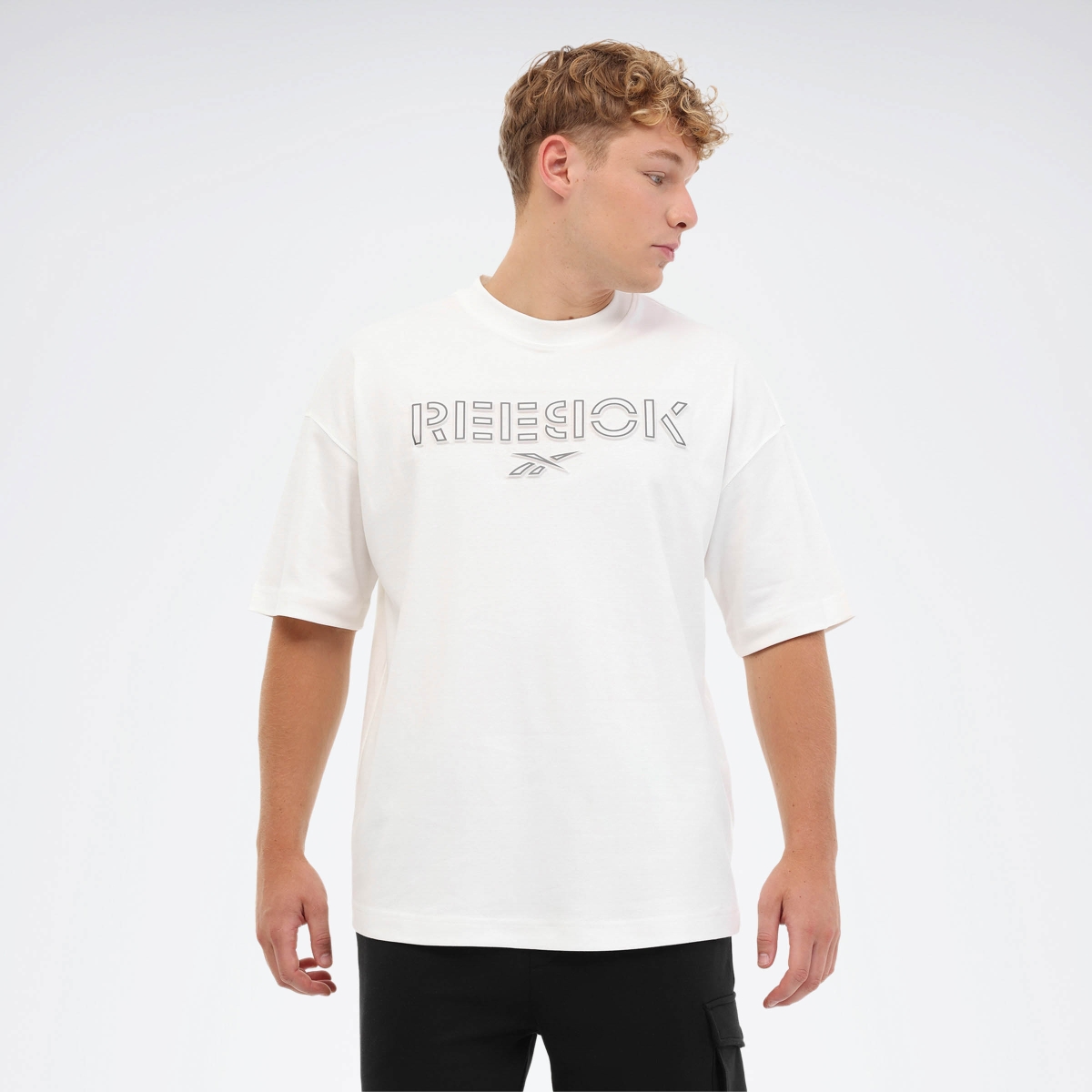 Reebok DEYNA TEE Ekru Erkek Kısa Kol T-Shirt