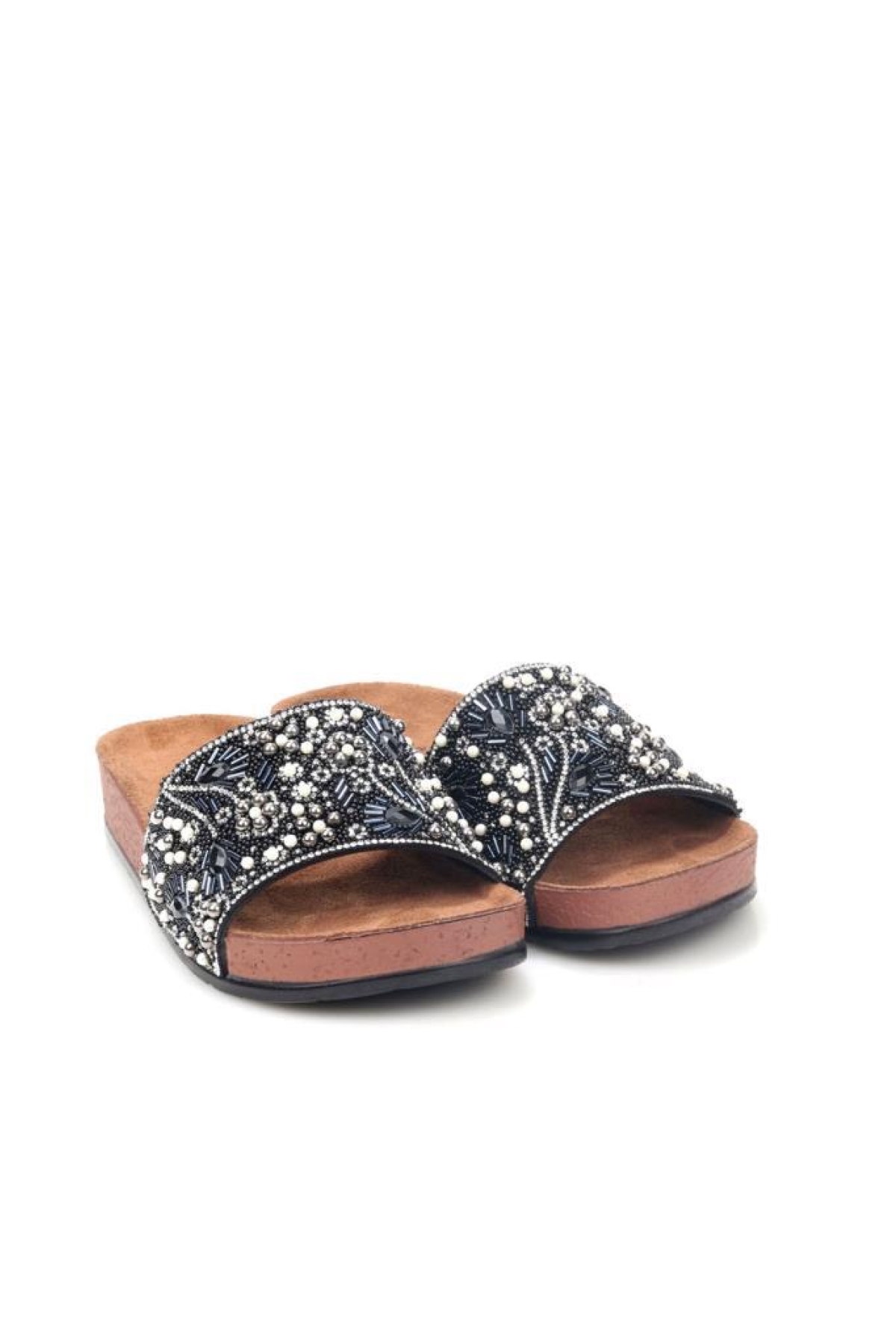 Pien 03172 Ortopedik Kadın Taşlı Terlik - Görsel 3