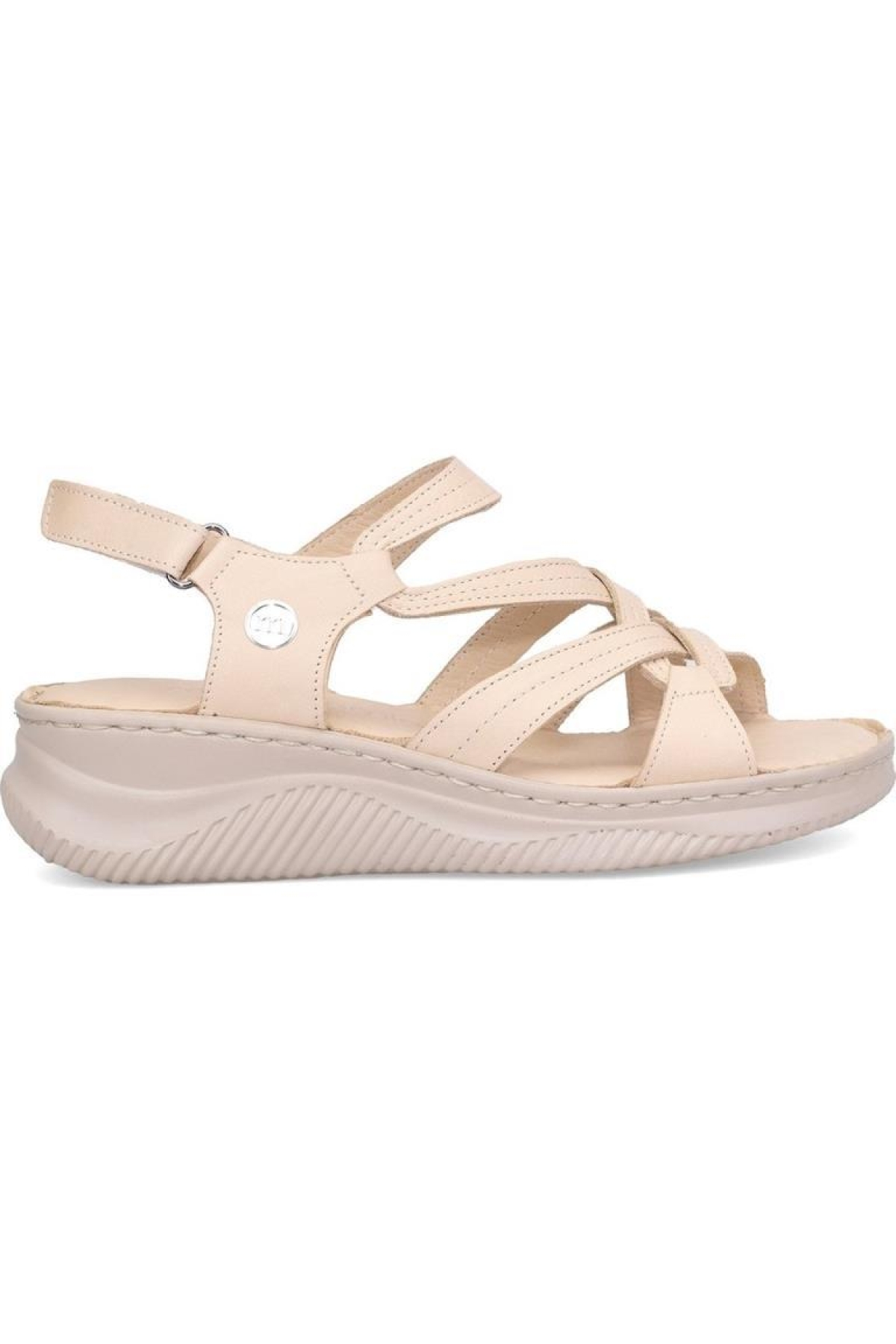 D25ys-2265 Kadın Hakiki Deri Dolgu Topuk Sandalet Siyah - Görsel 2