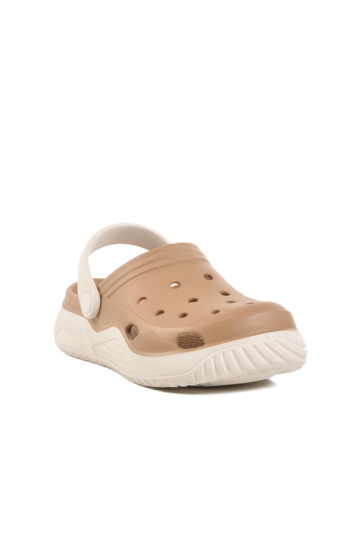 Vizon-Beyaz Hafif Eva Taban Unisex Sabo Terlik Stella Z - Görsel 2