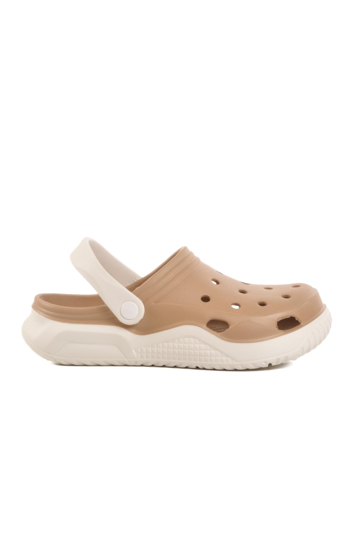 Vizon-Beyaz Hafif Eva Taban Unisex Sabo Terlik Stella Z - Görsel 4