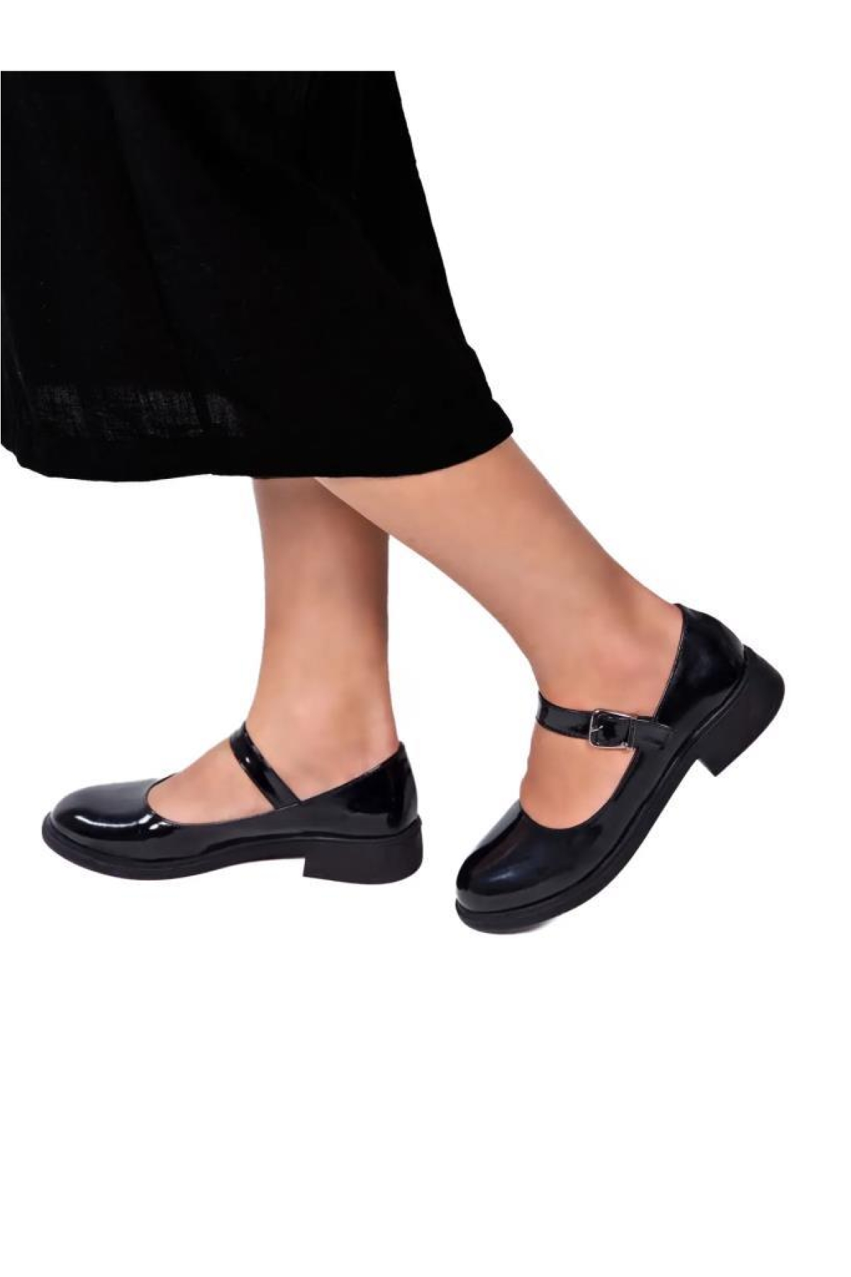 Fendii 02984 Ortopedik Kısa Topuklu Babet Kadın Ayakkabı - Görsel 4