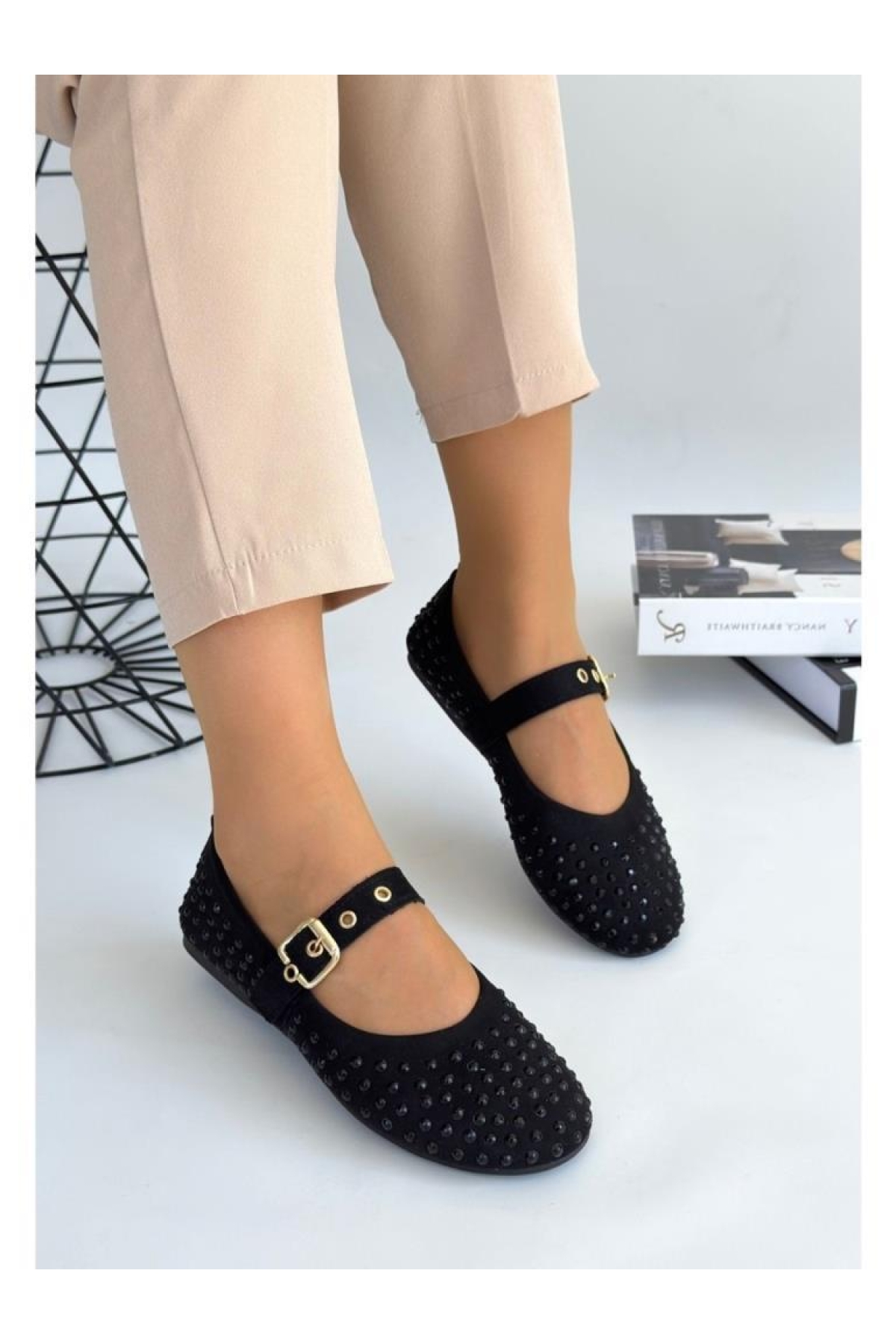 Dvmd 03140 Ortopedik Kadın Günlük Taşlı Babet - Görsel 2