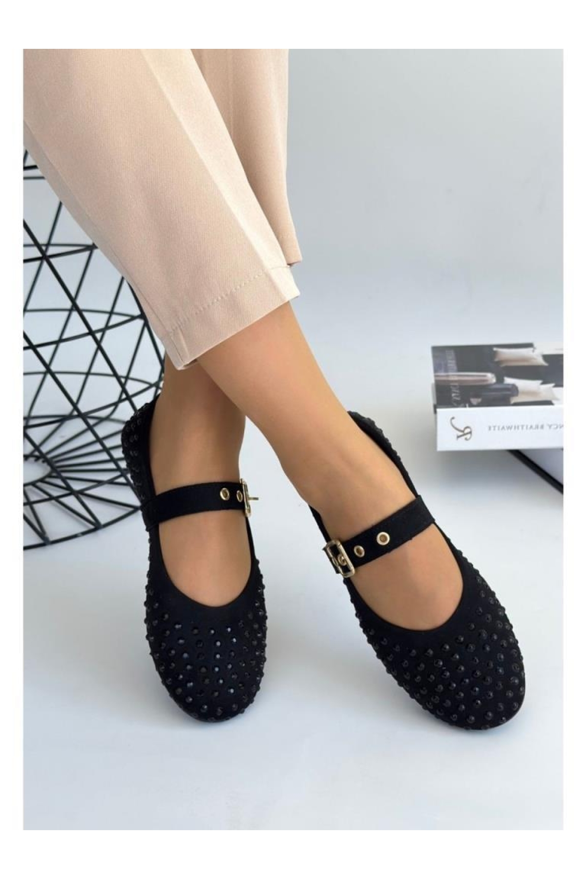 Dvmd 03140 Ortopedik Kadın Günlük Taşlı Babet - Görsel 4