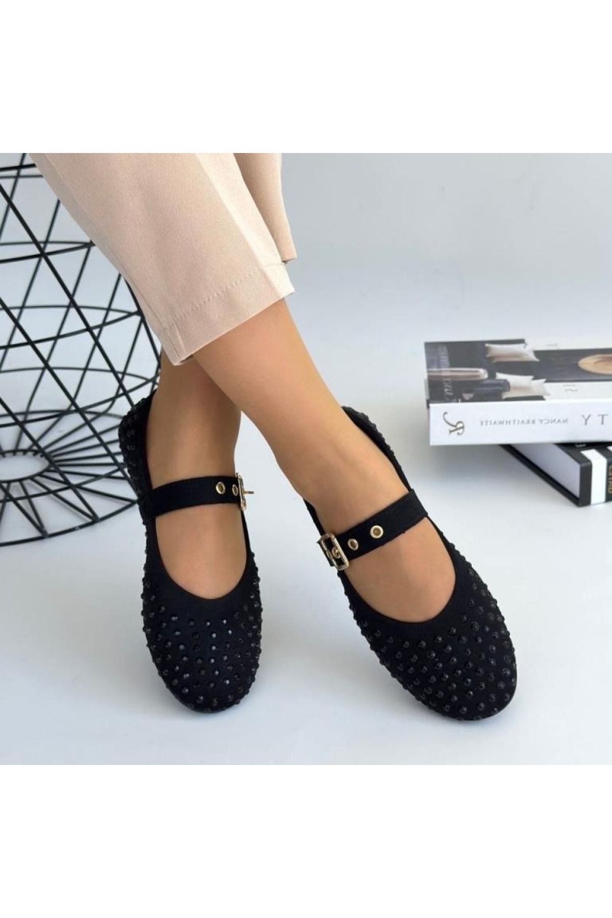 Dvmd 03140 Ortopedik Kadın Günlük Taşlı Babet - Görsel 5