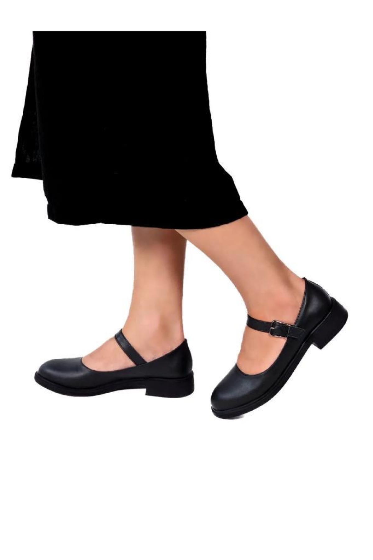 Fendii 02984 Ortopedik Kısa Topuklu Babet Kadın Ayakkabı - Görsel 4