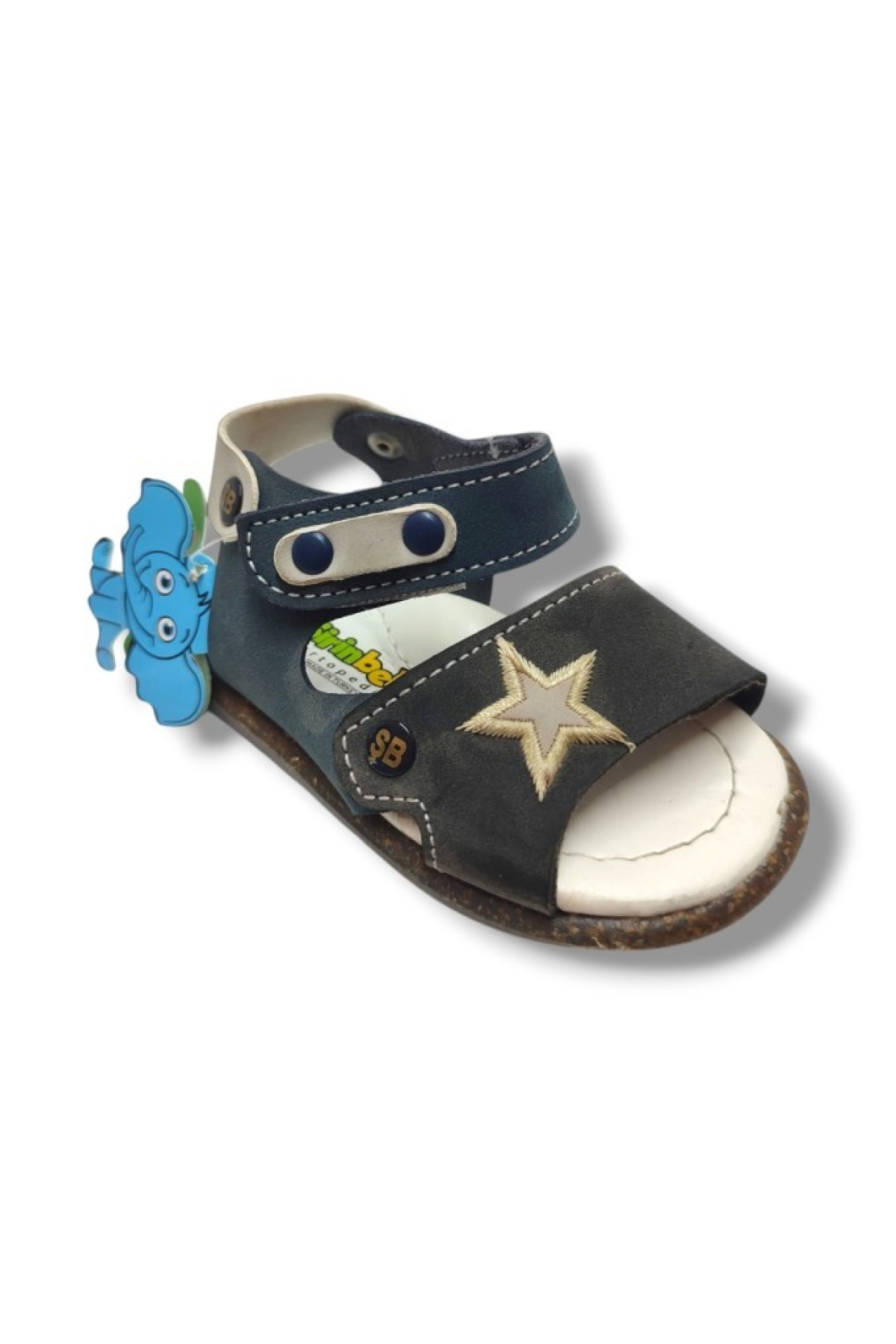 Şirinbebe 1734-20 Anatomik Yıldız Desen Cirtli Erkek Çocuk Sandalet Lacivert Füme 18-20 - Görsel 2