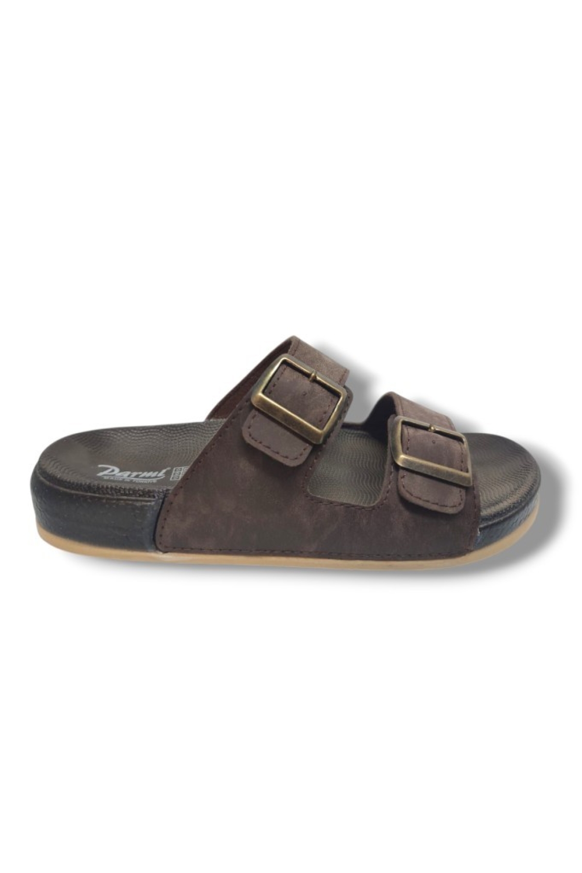Parmi 25901-25 Deri Çift Bant Anatomik Erkek Terlik - Görsel 3