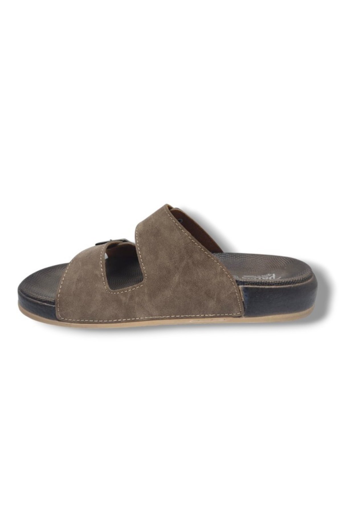 Parmi 25901-25 Deri Çift Bant Anatomik Erkek Terlik - Görsel 4