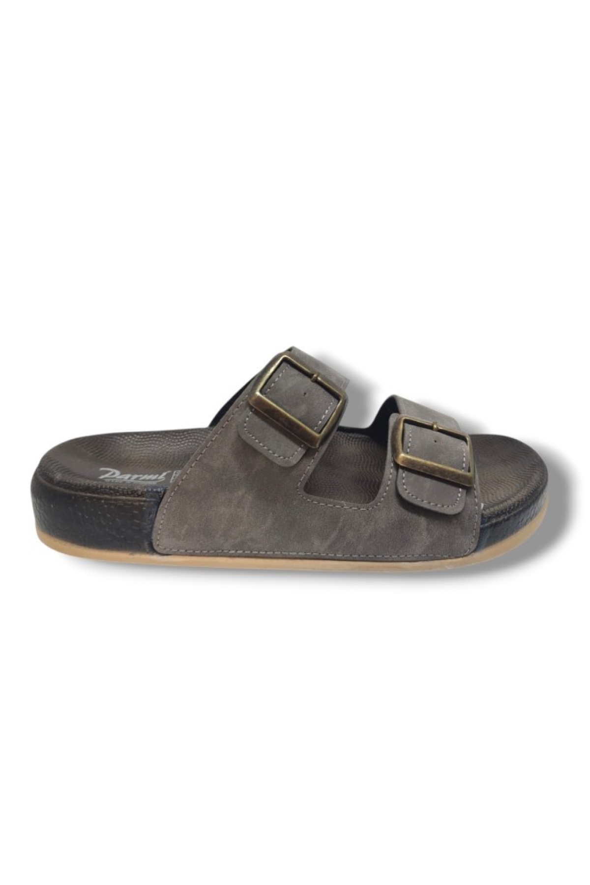 Parmi 25901-25 Deri Çift Bant Anatomik Erkek Terlik - Görsel 3
