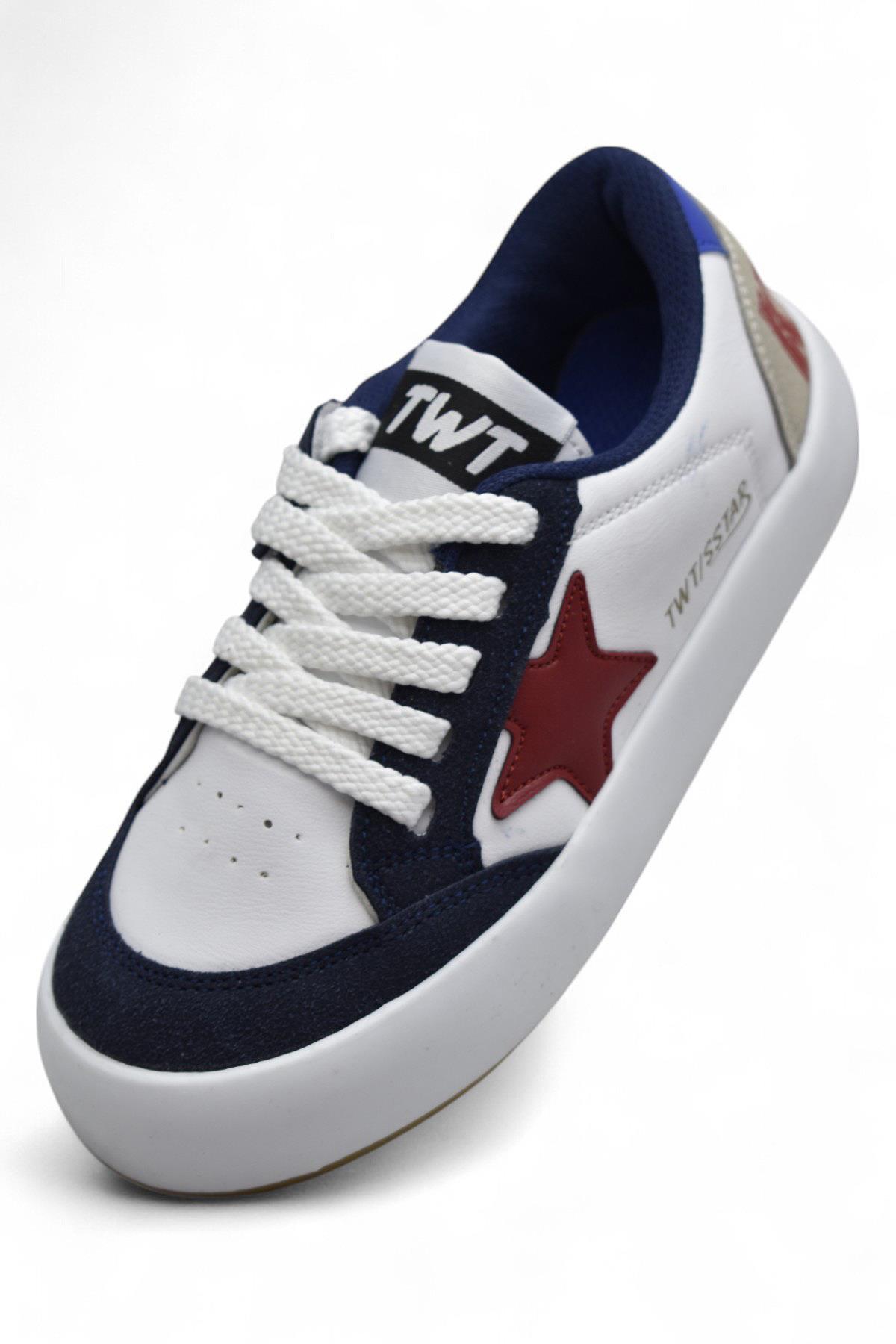 1057 Rahat Taban Çocuk Spor Ayakkabı Unisex Spor Ayakkabı Bağcıklı Ve Cırtlı - Görsel 3