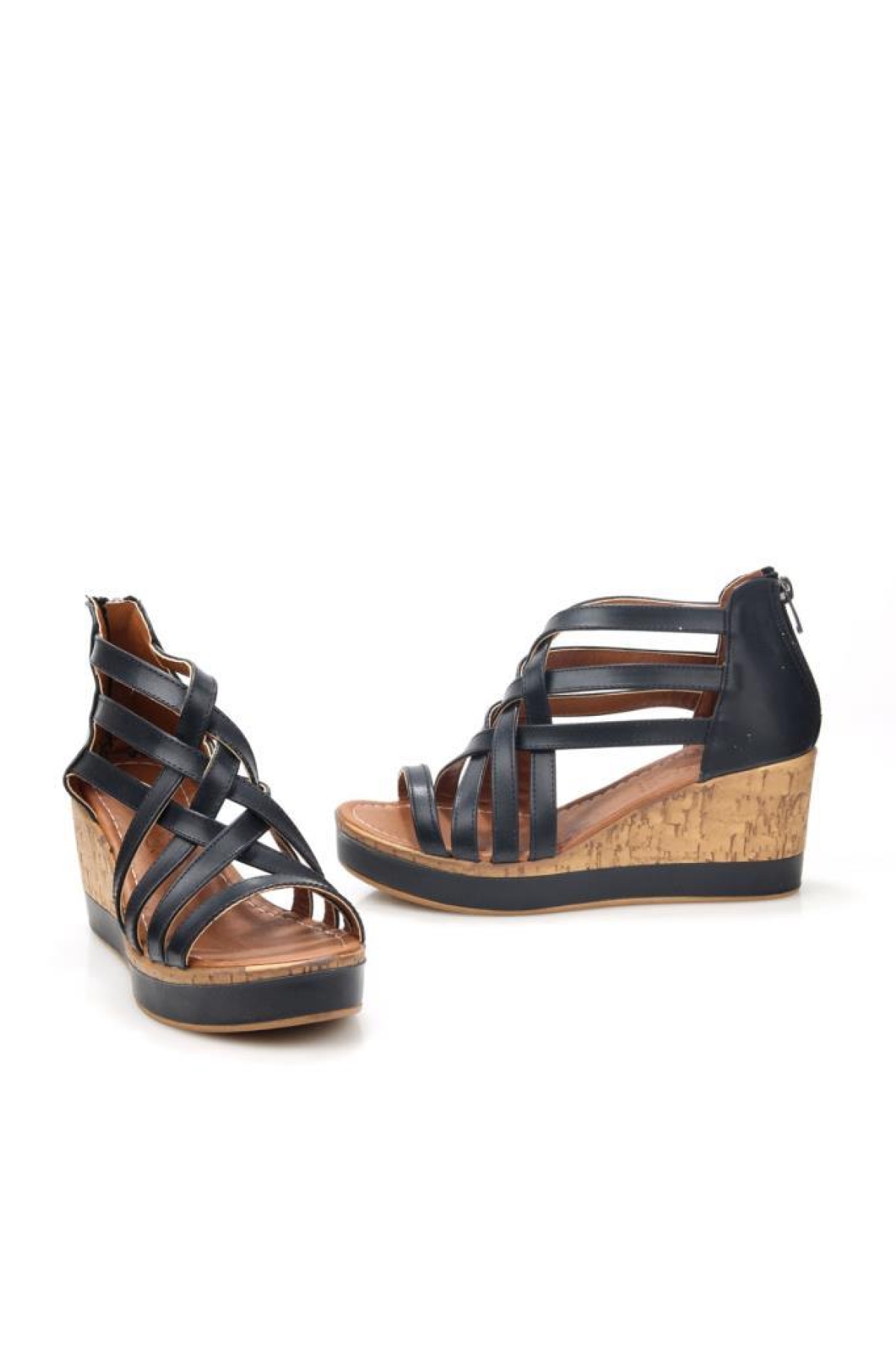 Frzn 03191 Kadın Dolgu Topuk Sandalet Ayakkabı - Görsel 3