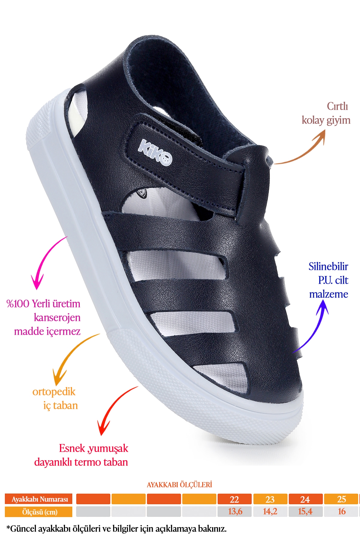 Limba Cırtlı Erkek Bebek Sandalet Lacivert - Görsel 3