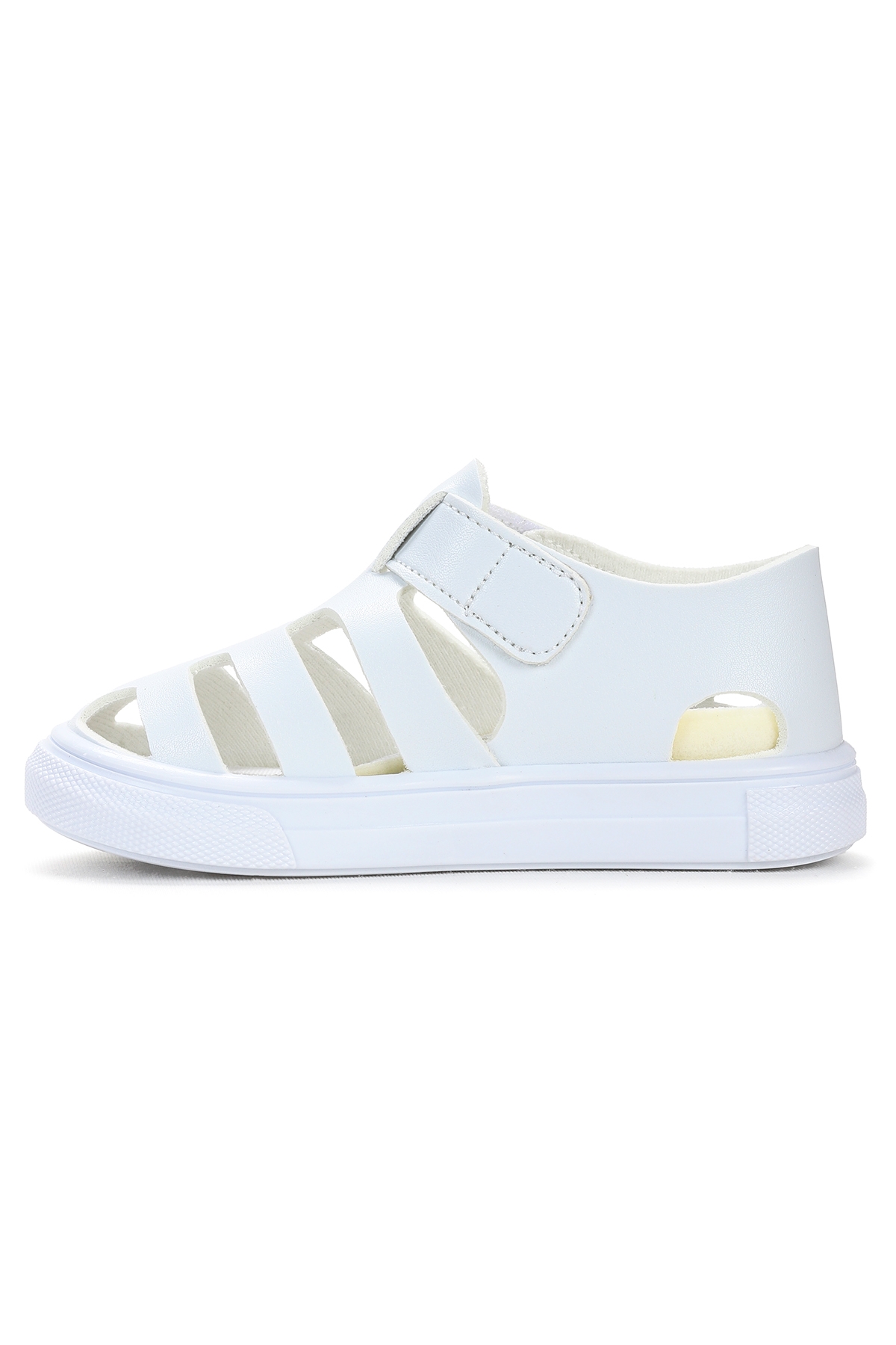 Limba Cırtlı Erkek Bebek Sandalet Beyaz - Görsel 5