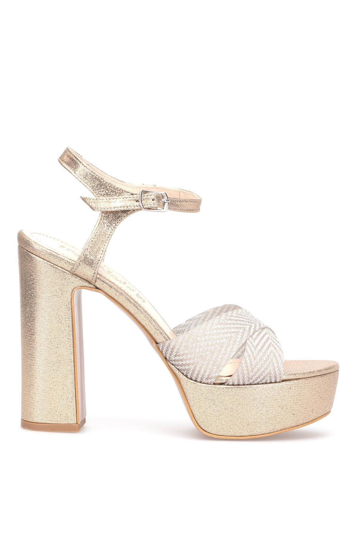 Elit PM08 K2057 Kadın Platform Ayakkabı Altın - Görsel 2