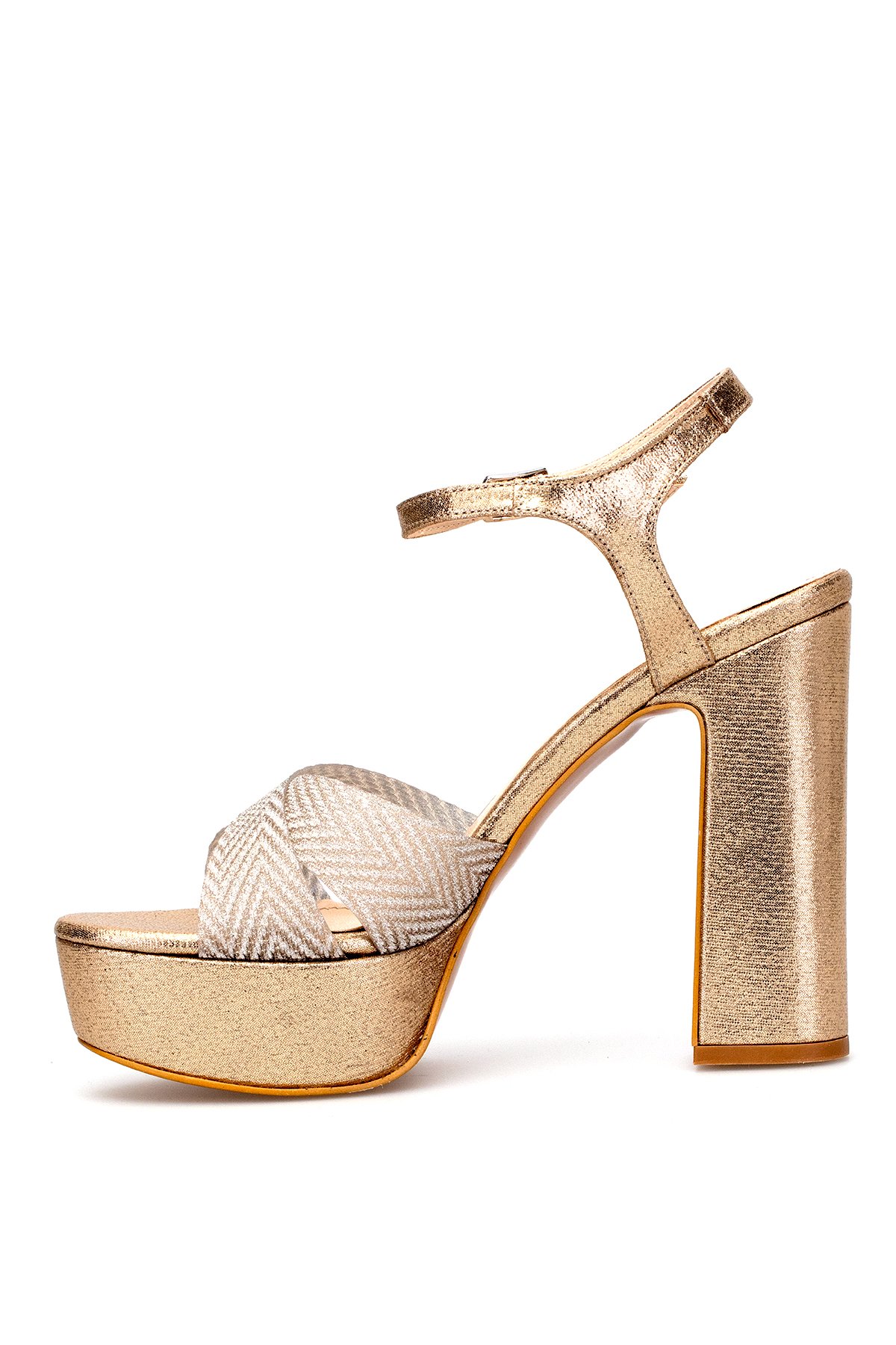 Elit PM08 K2057 Kadın Platform Ayakkabı Altın - Görsel 4