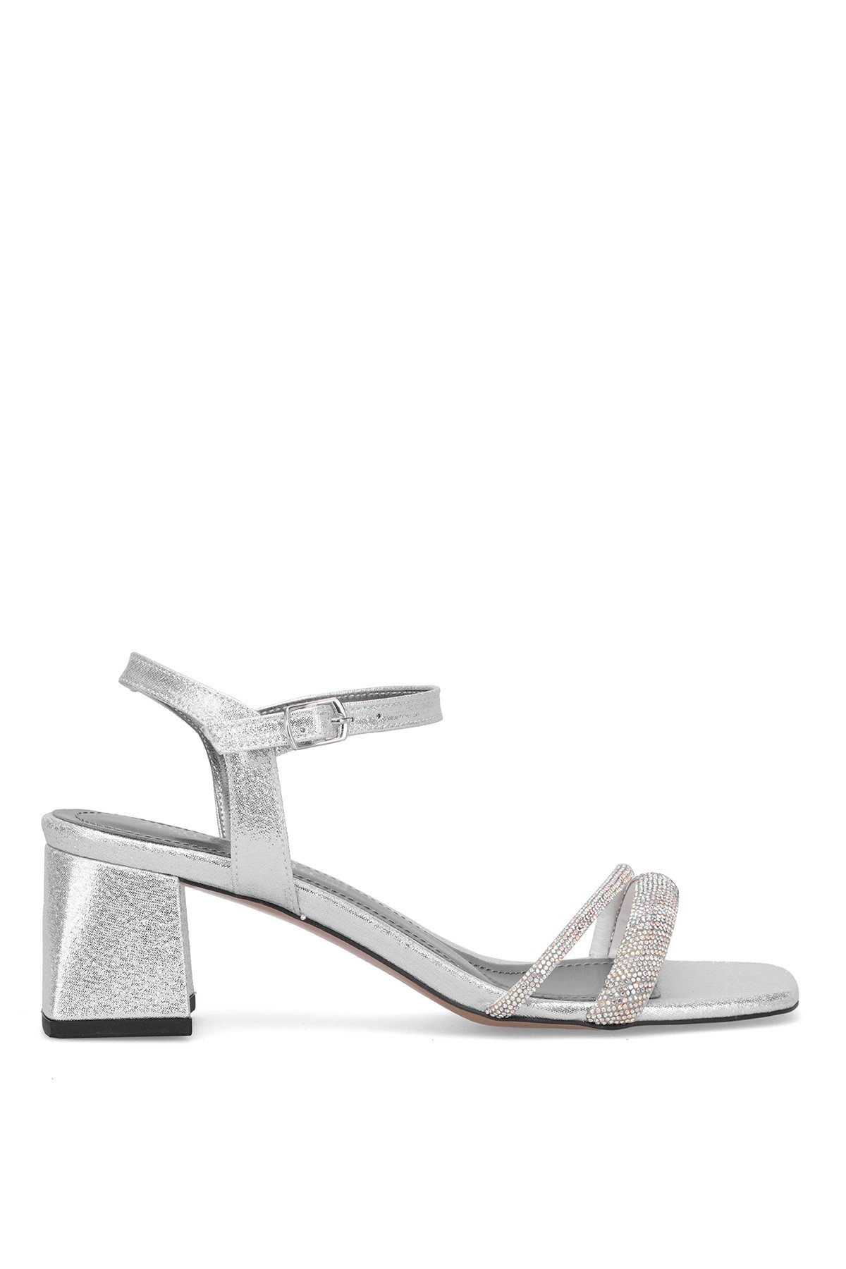 Elit PM08 K1004 Kadın Klasik Topuklu Ayakkabı Gümüş - Görsel 2