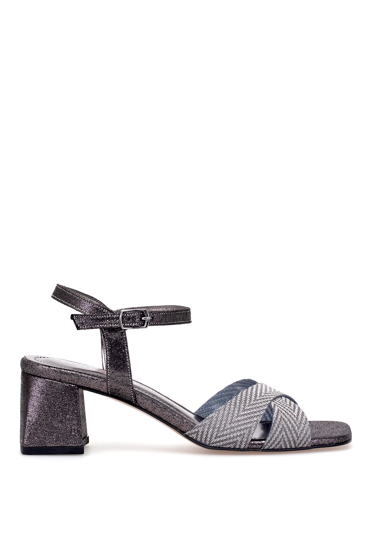 Elit PM08 K1002 Kadın Klasik Topuklu Ayakkabı Platin - Görsel 2