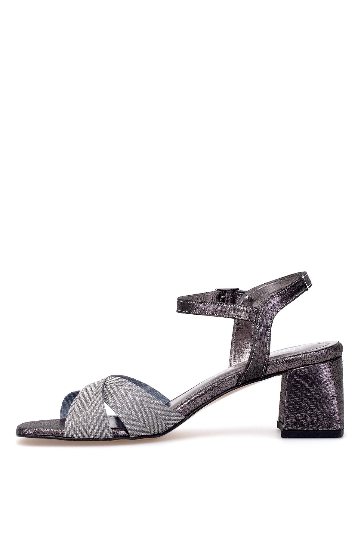 Elit PM08 K1002 Kadın Klasik Topuklu Ayakkabı Platin - Görsel 4