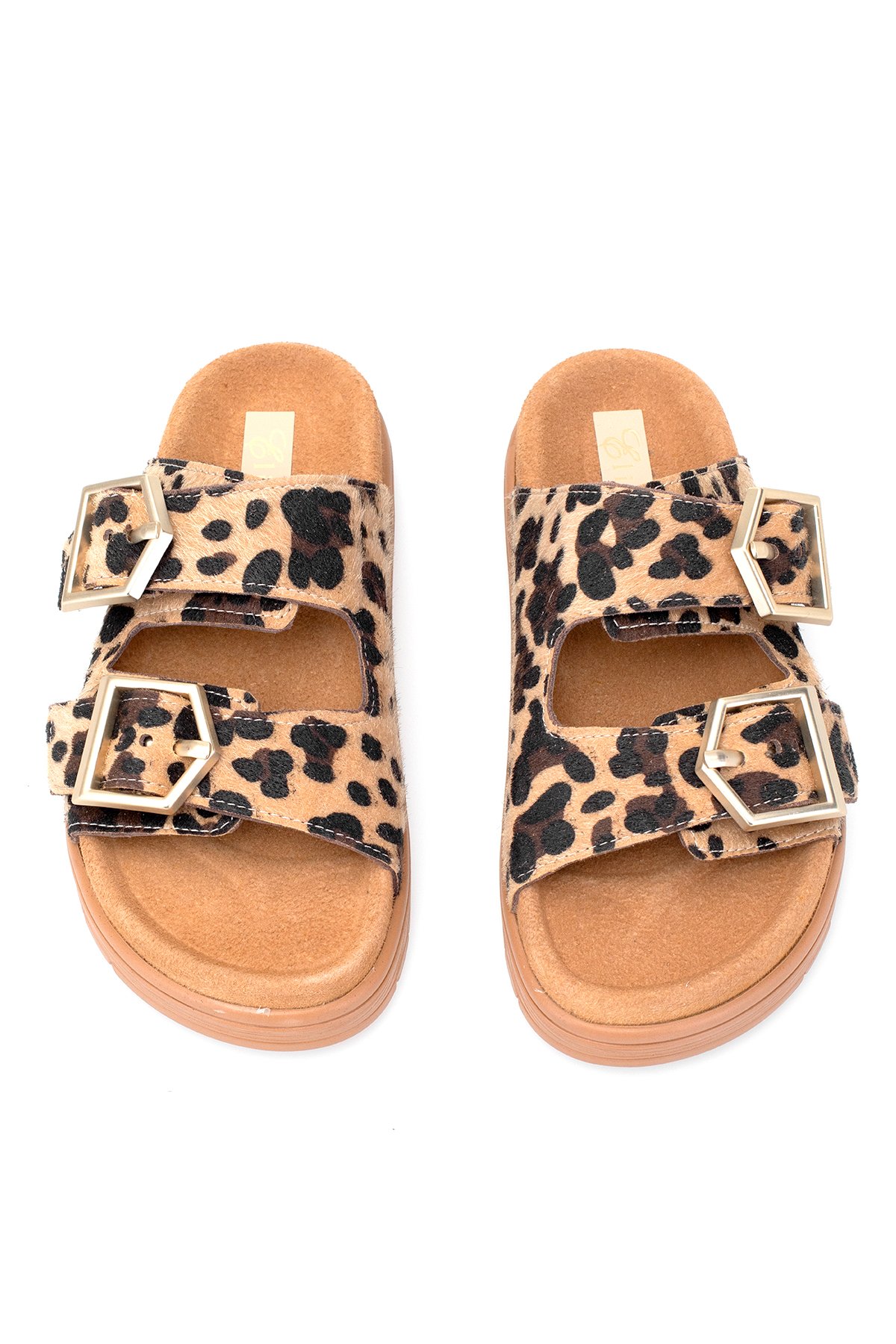 Elit Amoretta Kadın Hakiki Deri Düz Terlik Leopar - Görsel 5