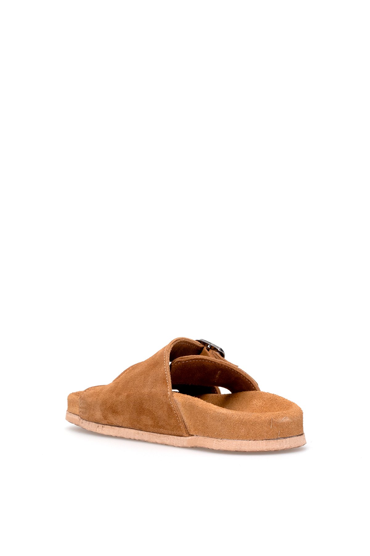 Elit Zeyn 8113 Kadın Hakiki Deri Düz Terlik Taba - Görsel 5