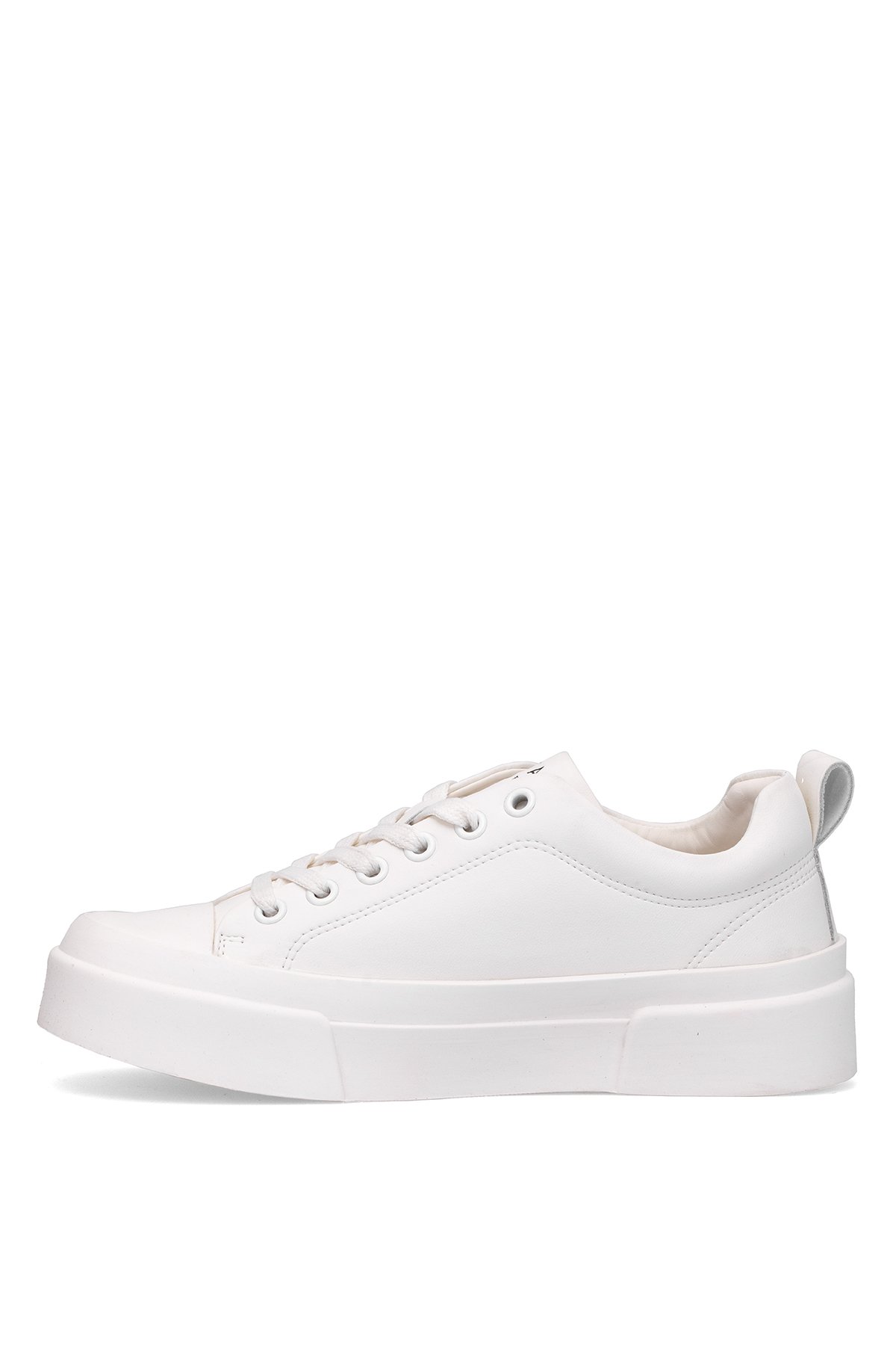 121230038 Mia Kadın Hakiki Deri Klasik Sneaker Beyaz - Görsel 4