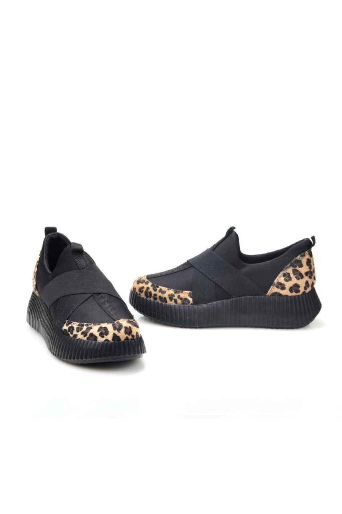 Fendii 02994 Bağcıksız Yüksek Taban Kadın Spor Ayakkabı - Görsel 5