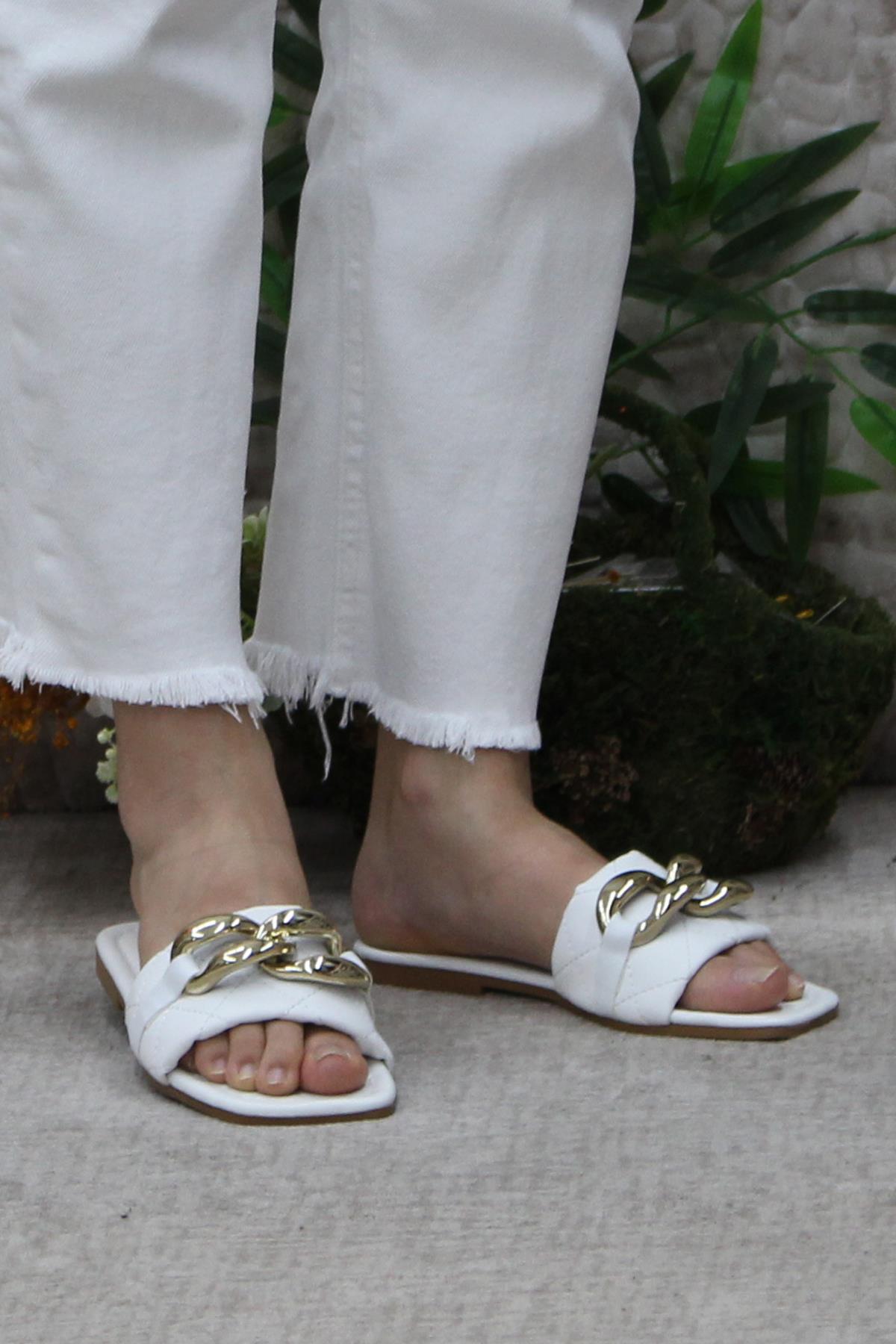 3569 Zarif Şık Günlük Terlik Ev Terliği Kadın Terlik - Görsel 3