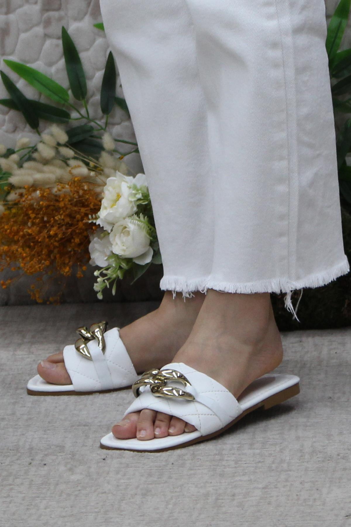 3569 Zarif Şık Günlük Terlik Ev Terliği Kadın Terlik - Görsel 4