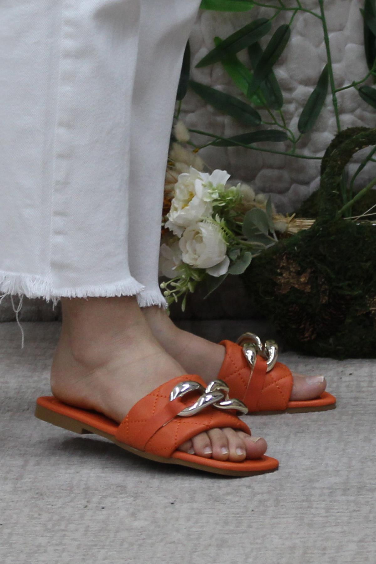 3569 Zarif Şık Günlük Terlik Ev Terliği Kadın Terlik - Görsel 2