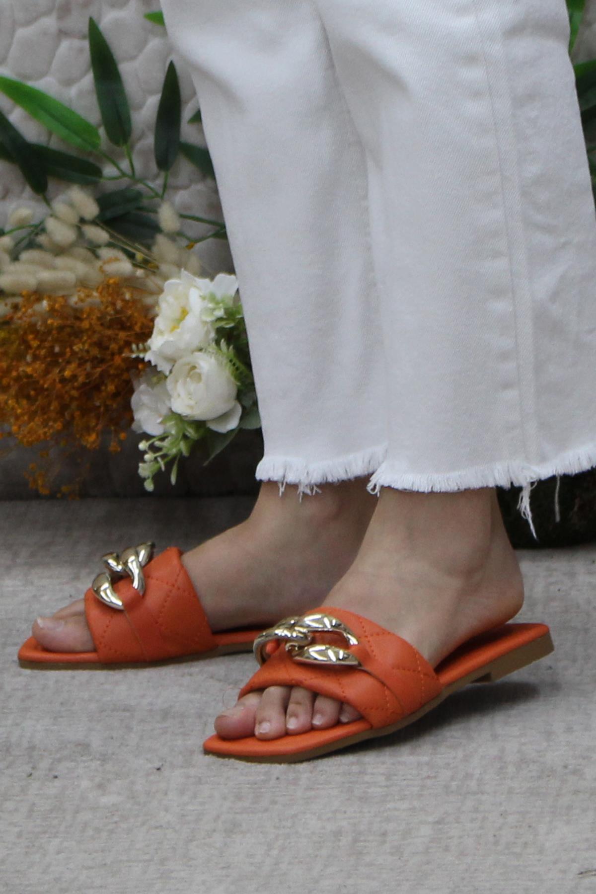 3569 Zarif Şık Günlük Terlik Ev Terliği Kadın Terlik - Görsel 4