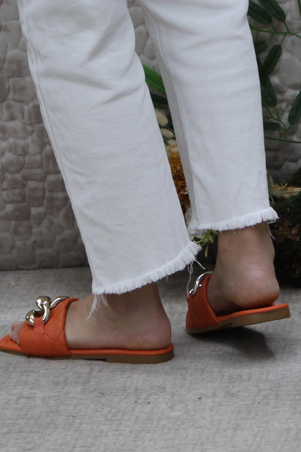 3569 Zarif Şık Günlük Terlik Ev Terliği Kadın Terlik - Görsel 5