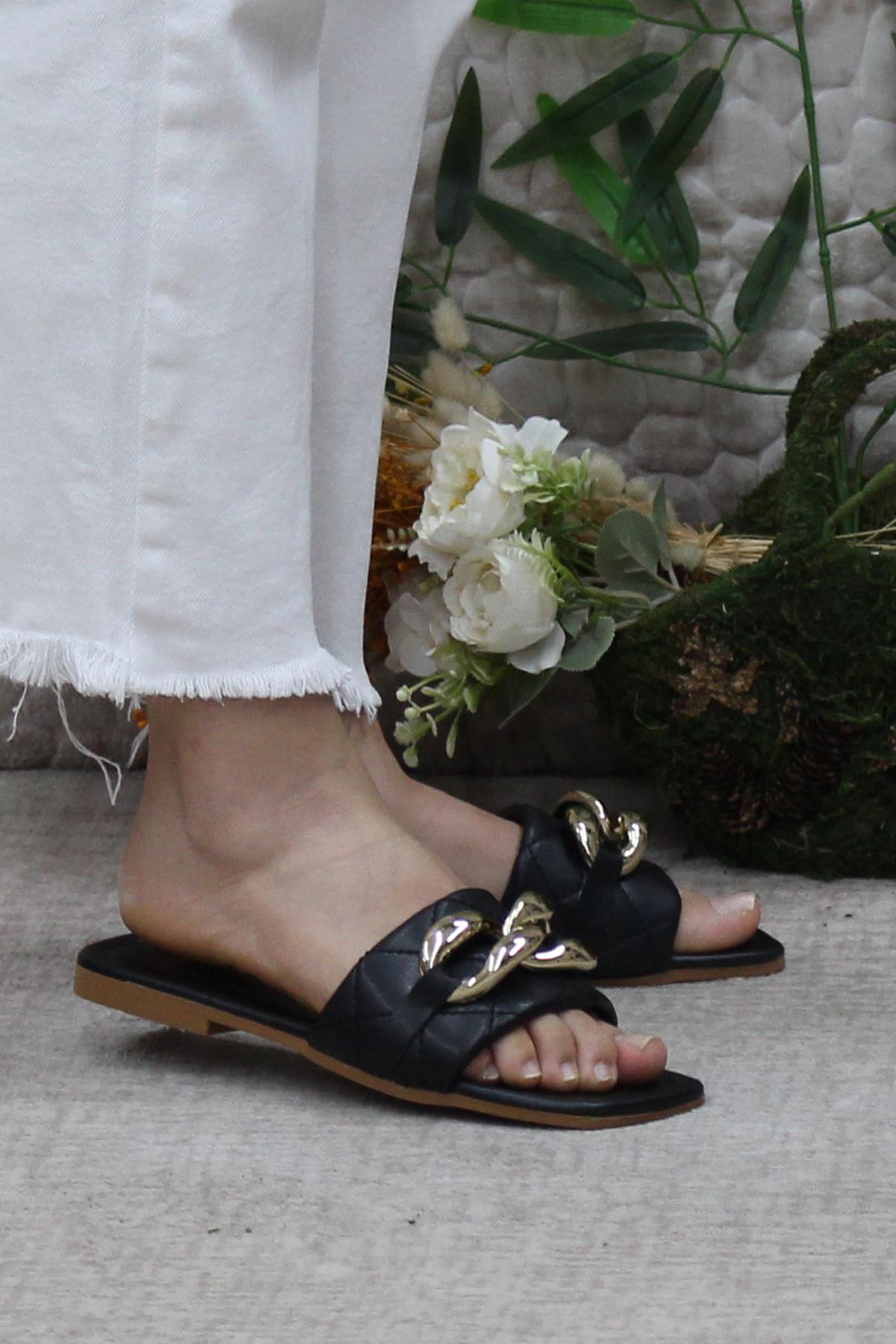 3569 Zarif Şık Günlük Terlik Ev Terliği Kadın Terlik - Görsel 2