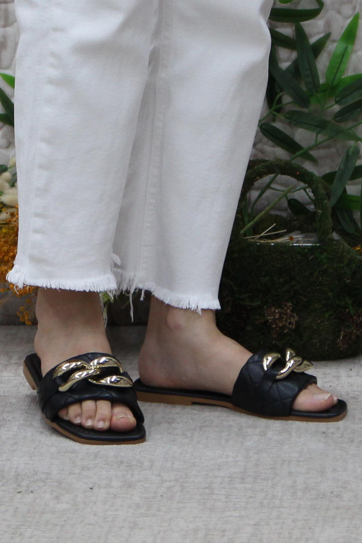 3569 Zarif Şık Günlük Terlik Ev Terliği Kadın Terlik - Görsel 3