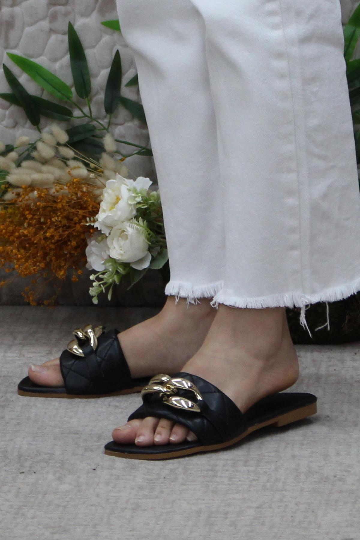 3569 Zarif Şık Günlük Terlik Ev Terliği Kadın Terlik - Görsel 4