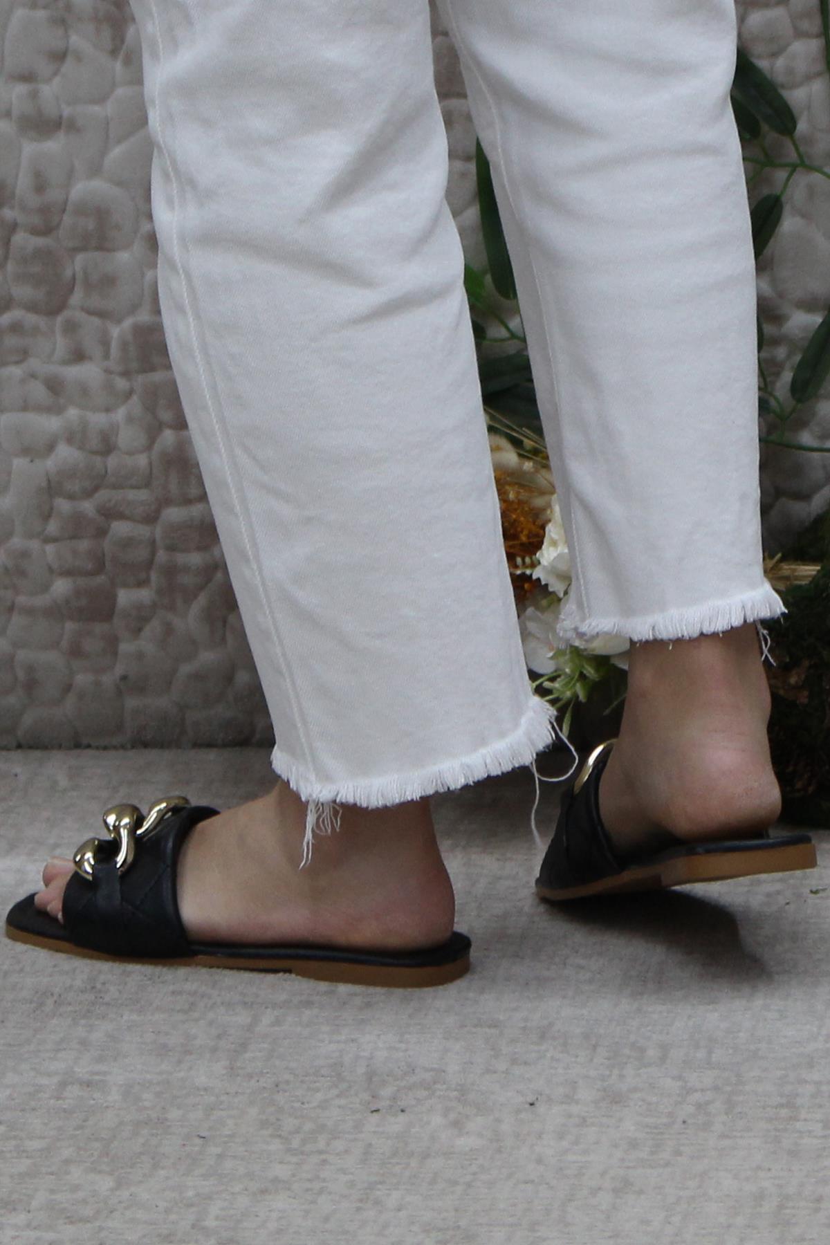 3569 Zarif Şık Günlük Terlik Ev Terliği Kadın Terlik - Görsel 5