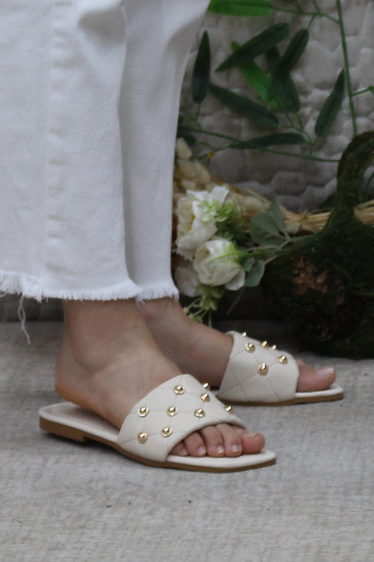 3568 Zarif Şık Günlük Terlik Ev Terliği Kadın Terlik - Görsel 2