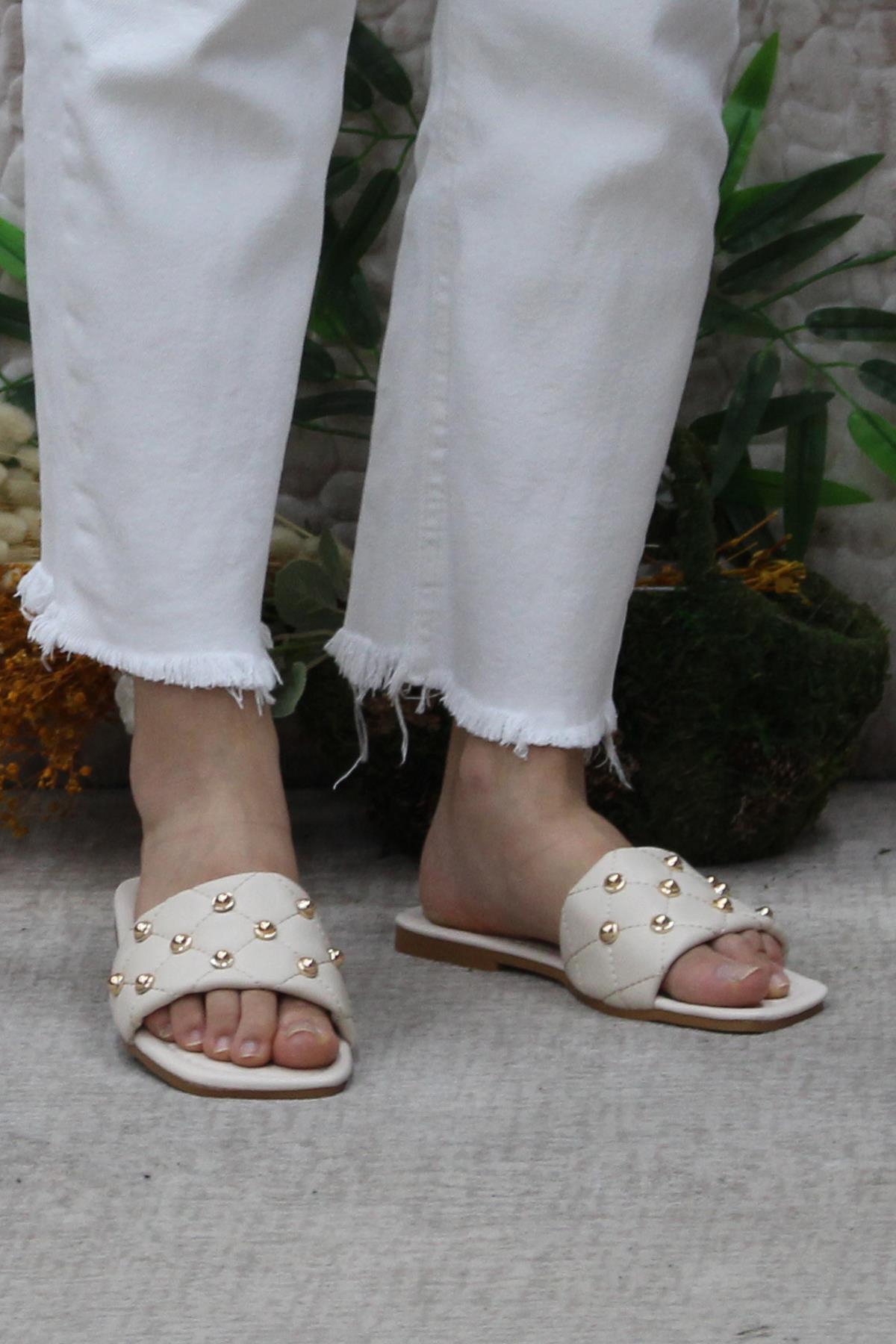 3568 Zarif Şık Günlük Terlik Ev Terliği Kadın Terlik - Görsel 3