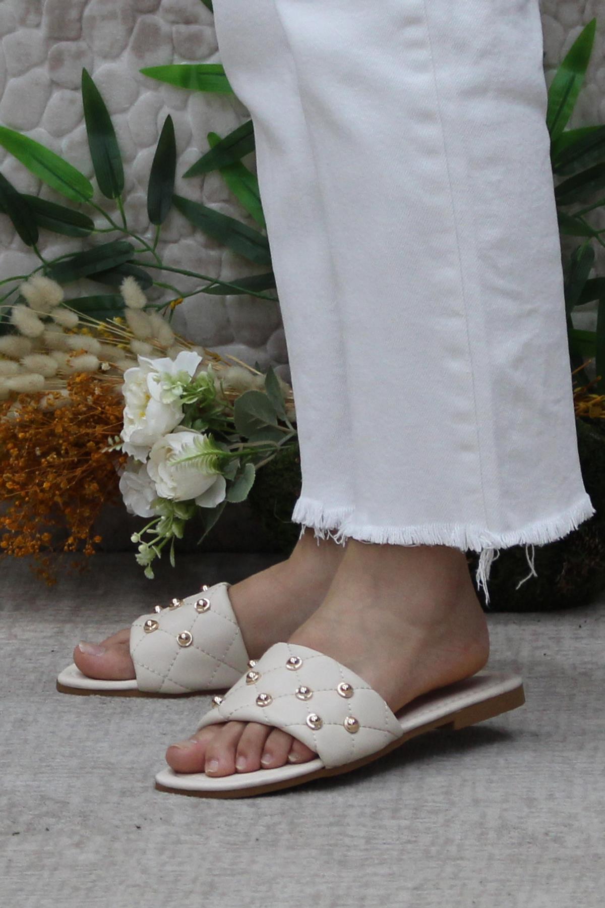 3568 Zarif Şık Günlük Terlik Ev Terliği Kadın Terlik - Görsel 4